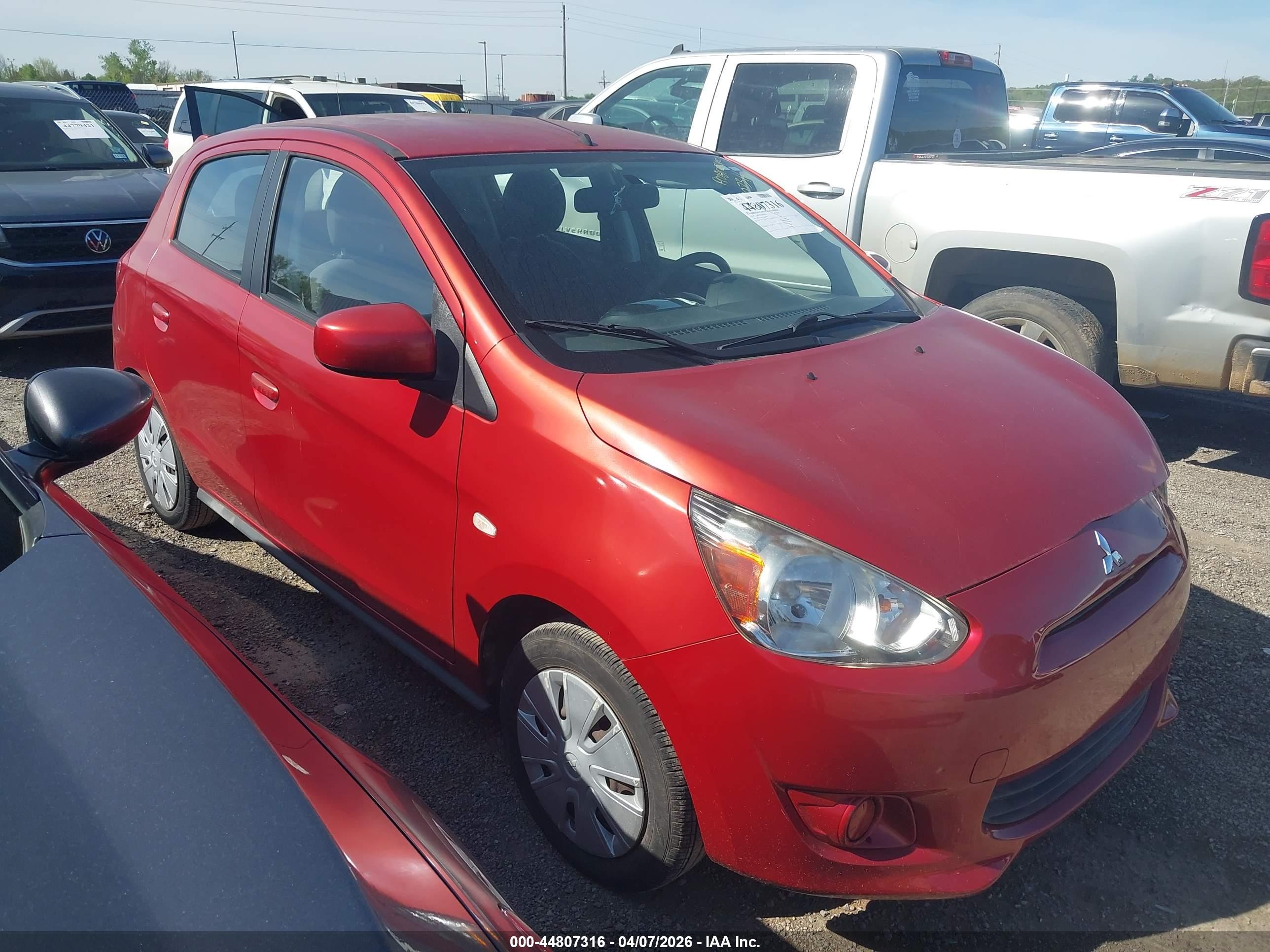 2014 Mitsubishi Mirage De Red vin: ML32A3HJ7EH026062