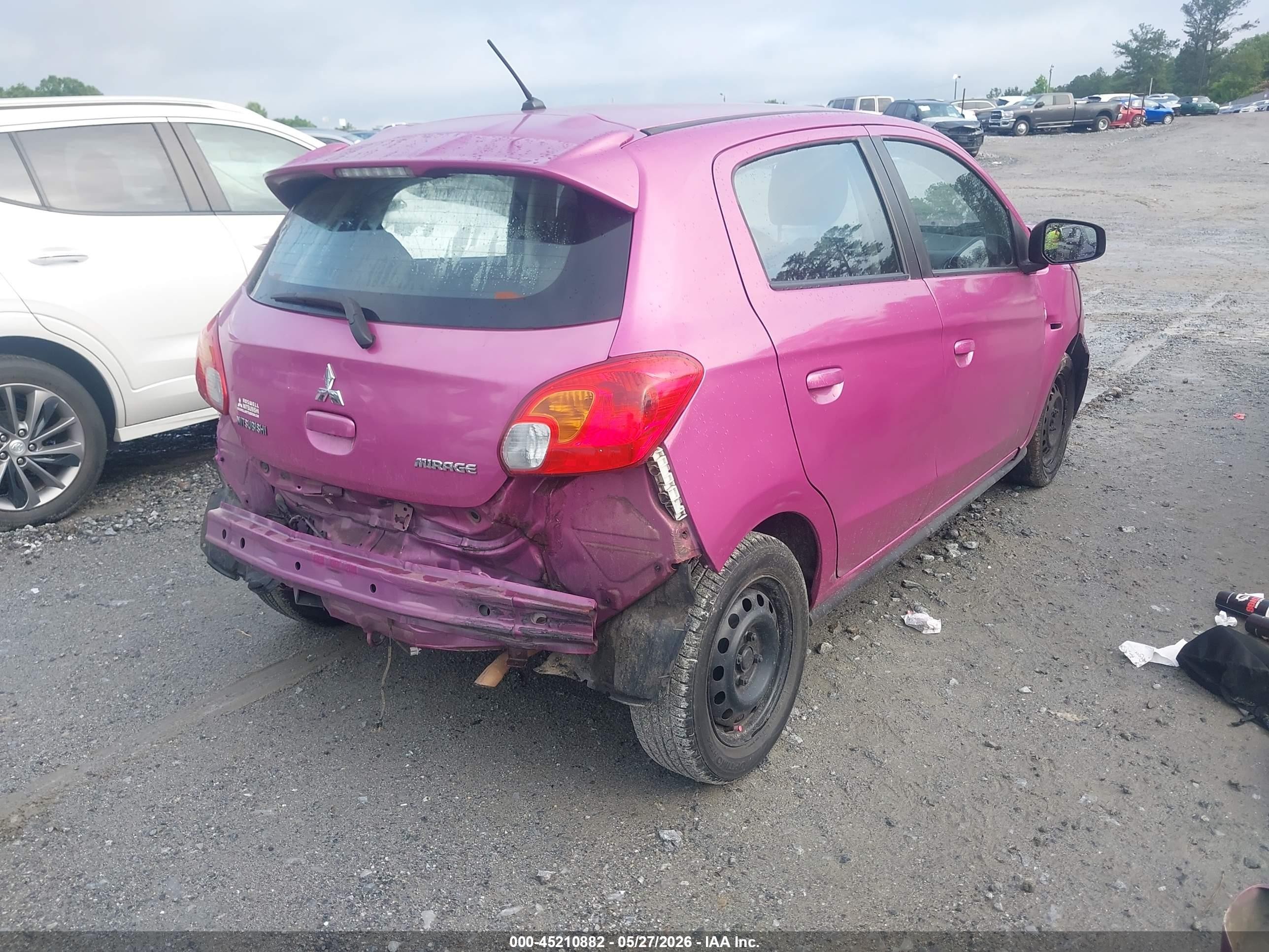 2015 Mitsubishi Mirage De Pink vin: ML32A3HJ7FH031389