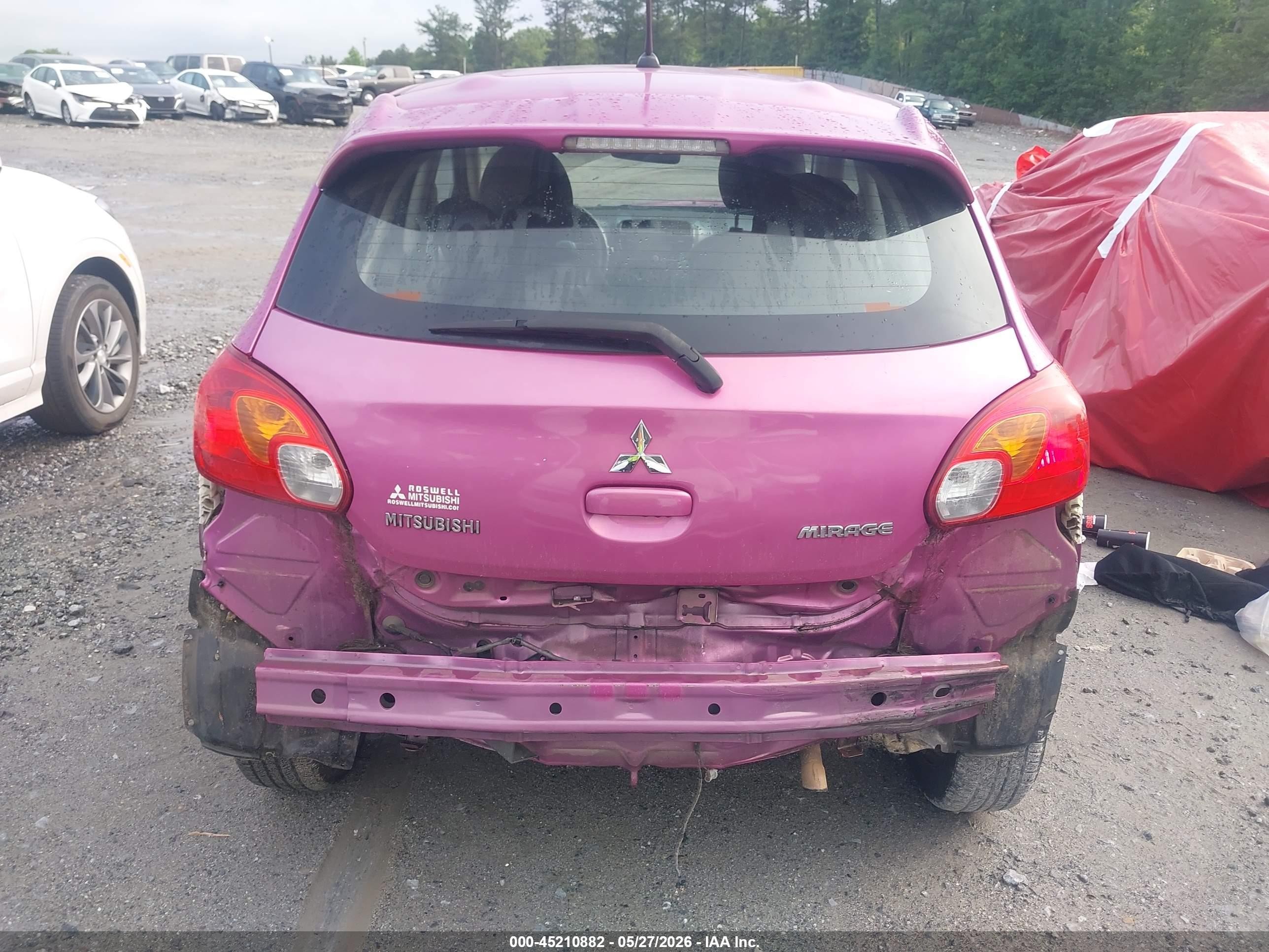 2015 Mitsubishi Mirage De Pink vin: ML32A3HJ7FH031389