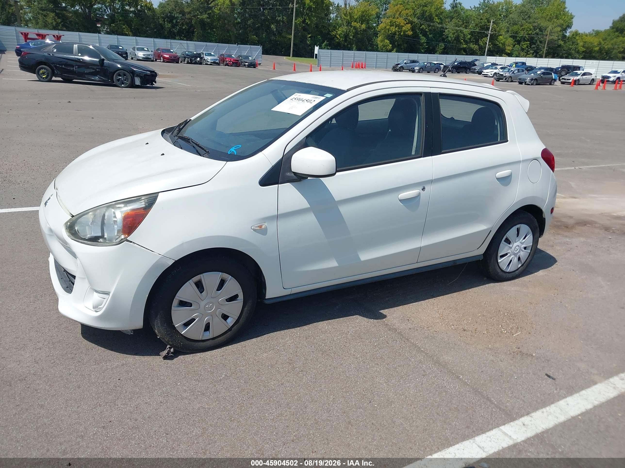 2015 Mitsubishi Mirage De Белый vin: ML32A3HJ7FH047141