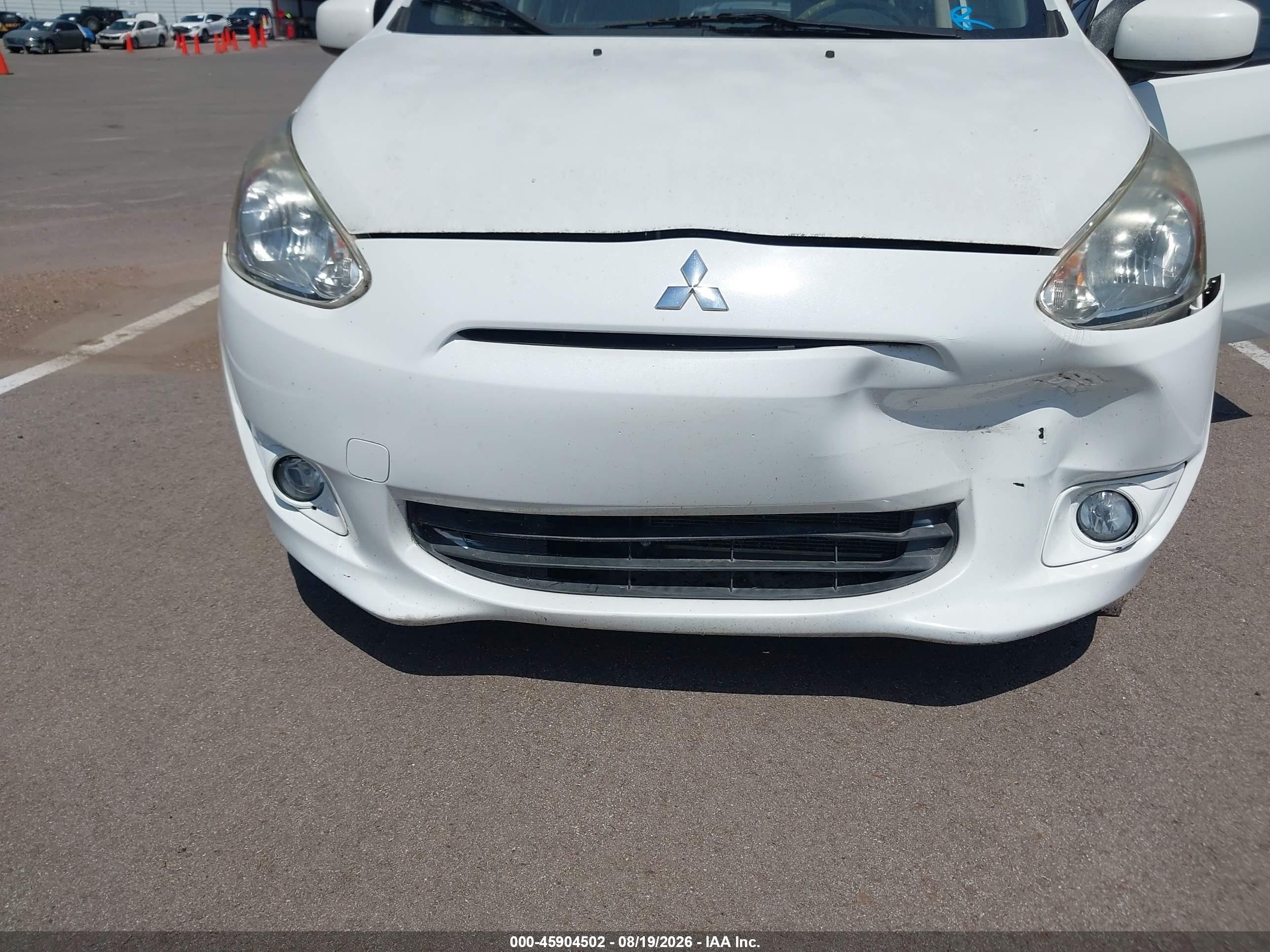 2015 Mitsubishi Mirage De Белый vin: ML32A3HJ7FH047141