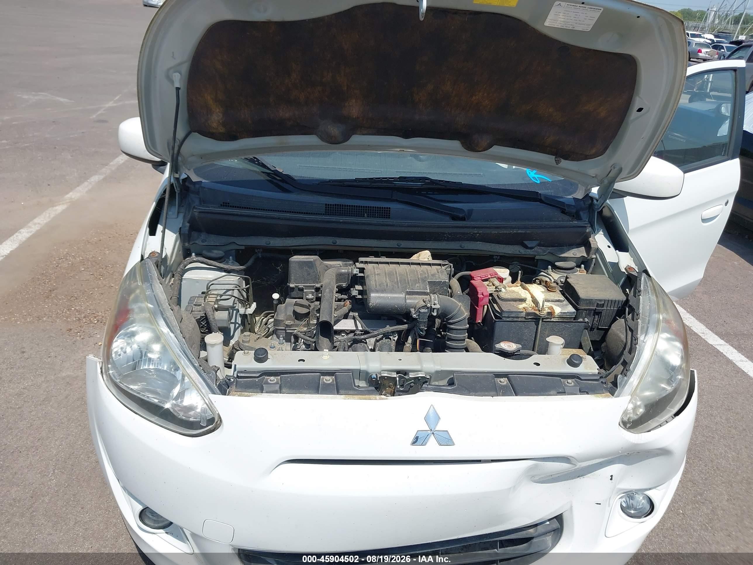 2015 Mitsubishi Mirage De Белый vin: ML32A3HJ7FH047141