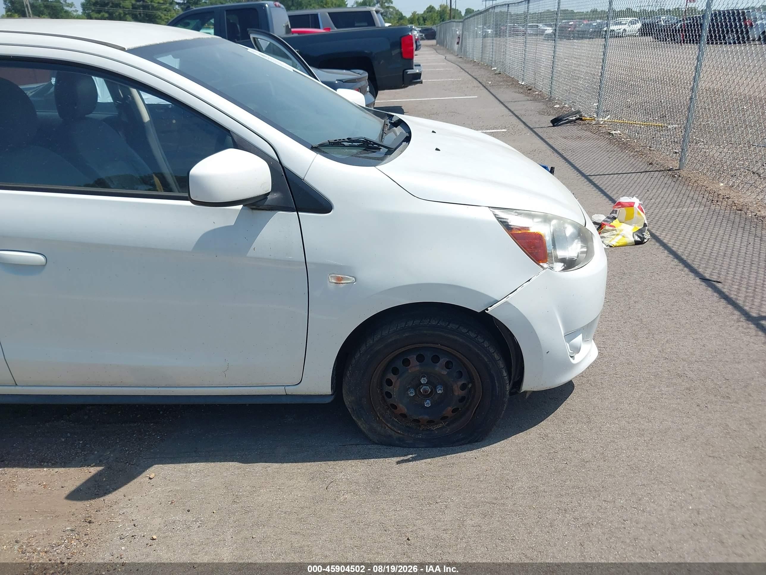 2015 Mitsubishi Mirage De Белый vin: ML32A3HJ7FH047141
