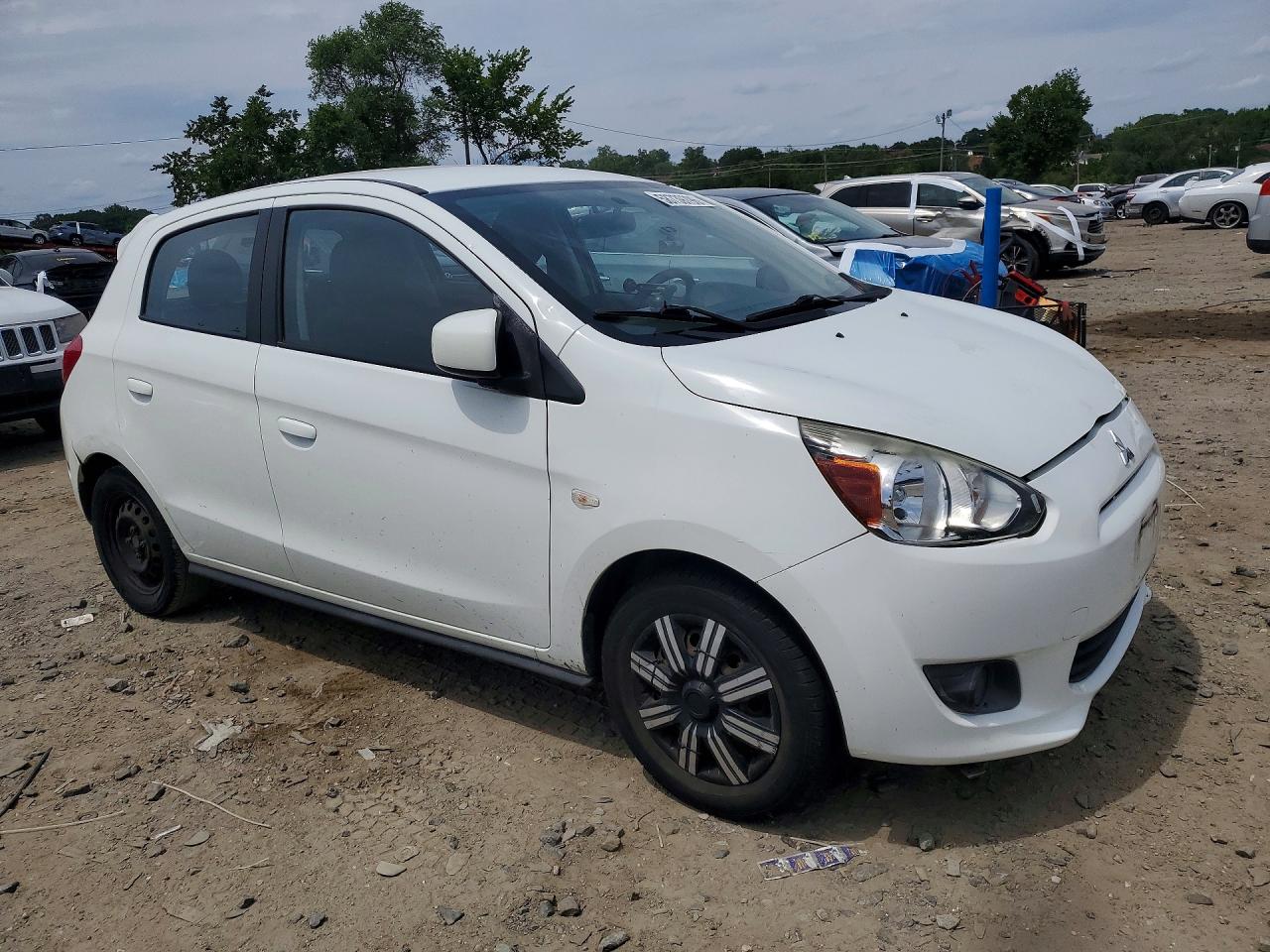 2015 Mitsubishi Mirage De White vin: ML32A3HJ8FH004587