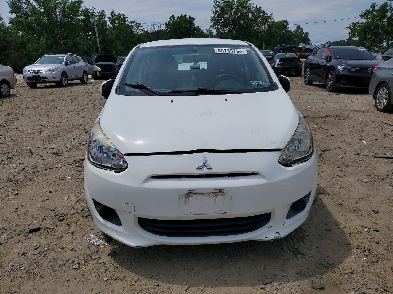 2015 Mitsubishi Mirage De White vin: ML32A3HJ8FH004587