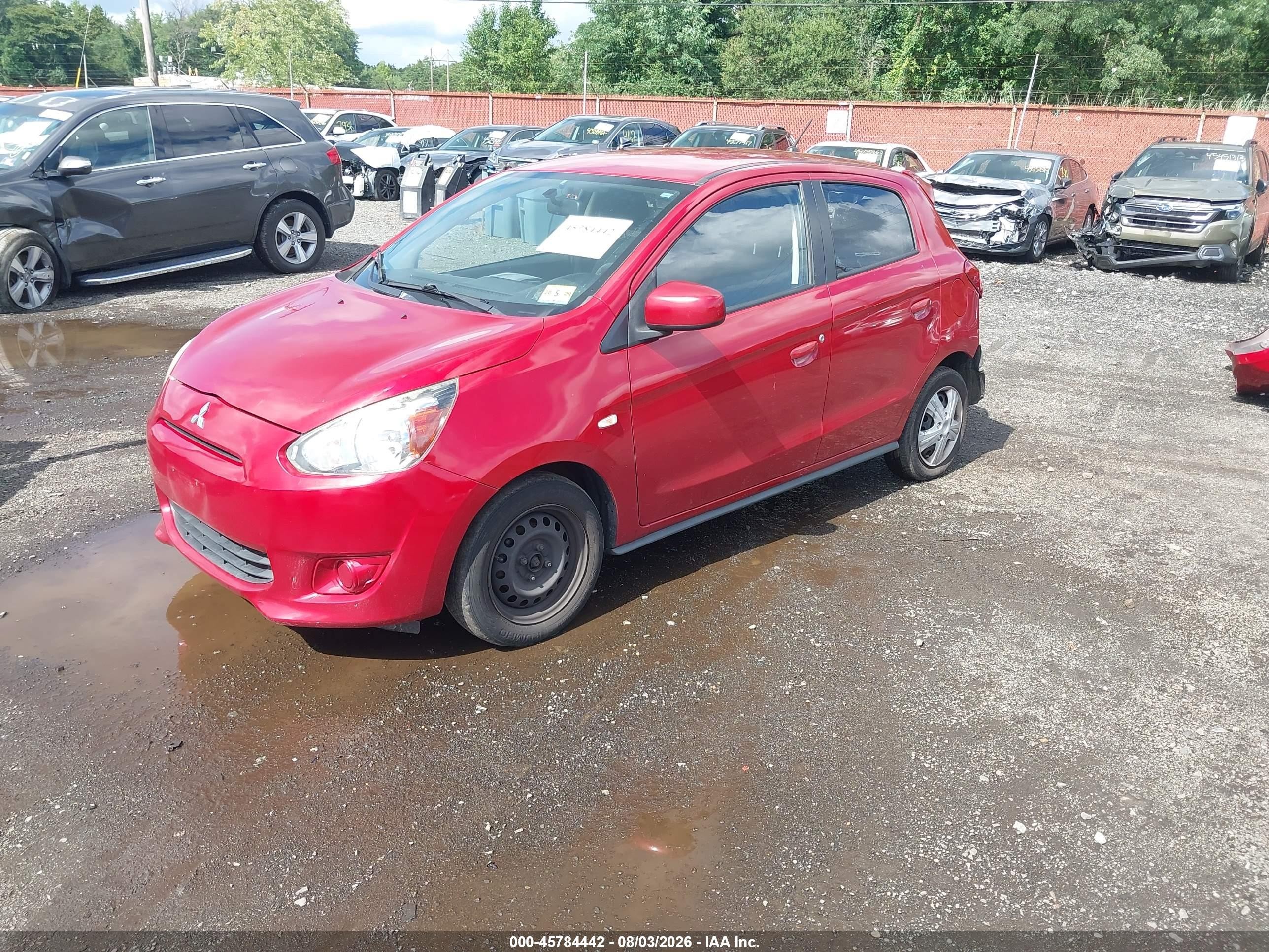 2015 Mitsubishi Mirage De Red vin: ML32A3HJ8FH009191
