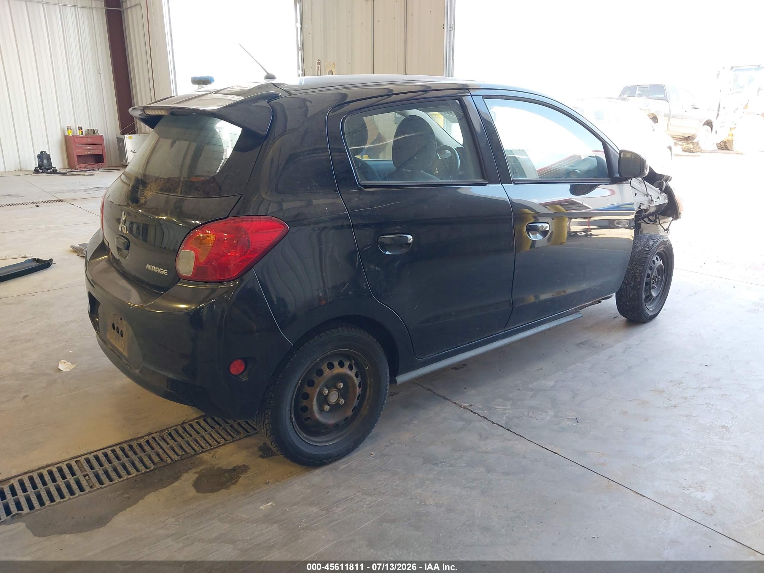 2015 Mitsubishi Mirage De Black vin: ML32A3HJ8FH047262