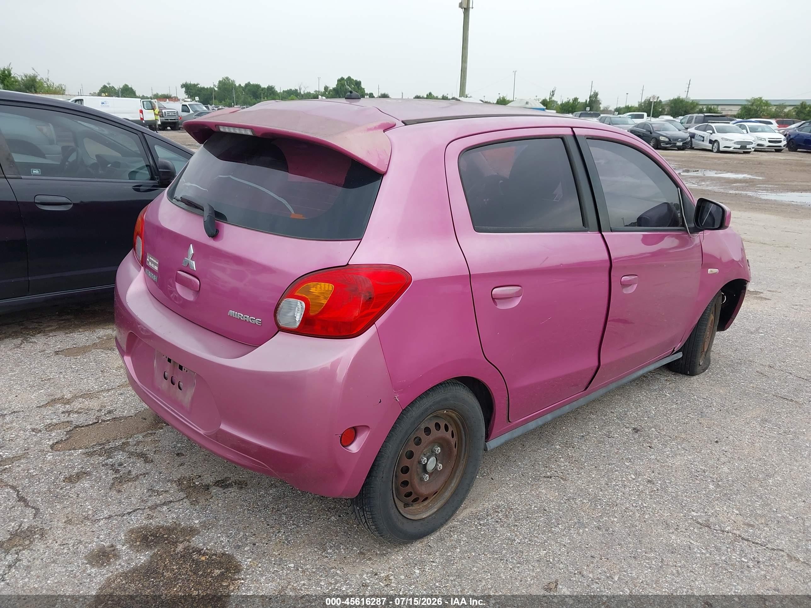 2015 Mitsubishi Mirage De Pink vin: ML32A3HJ8FH050131