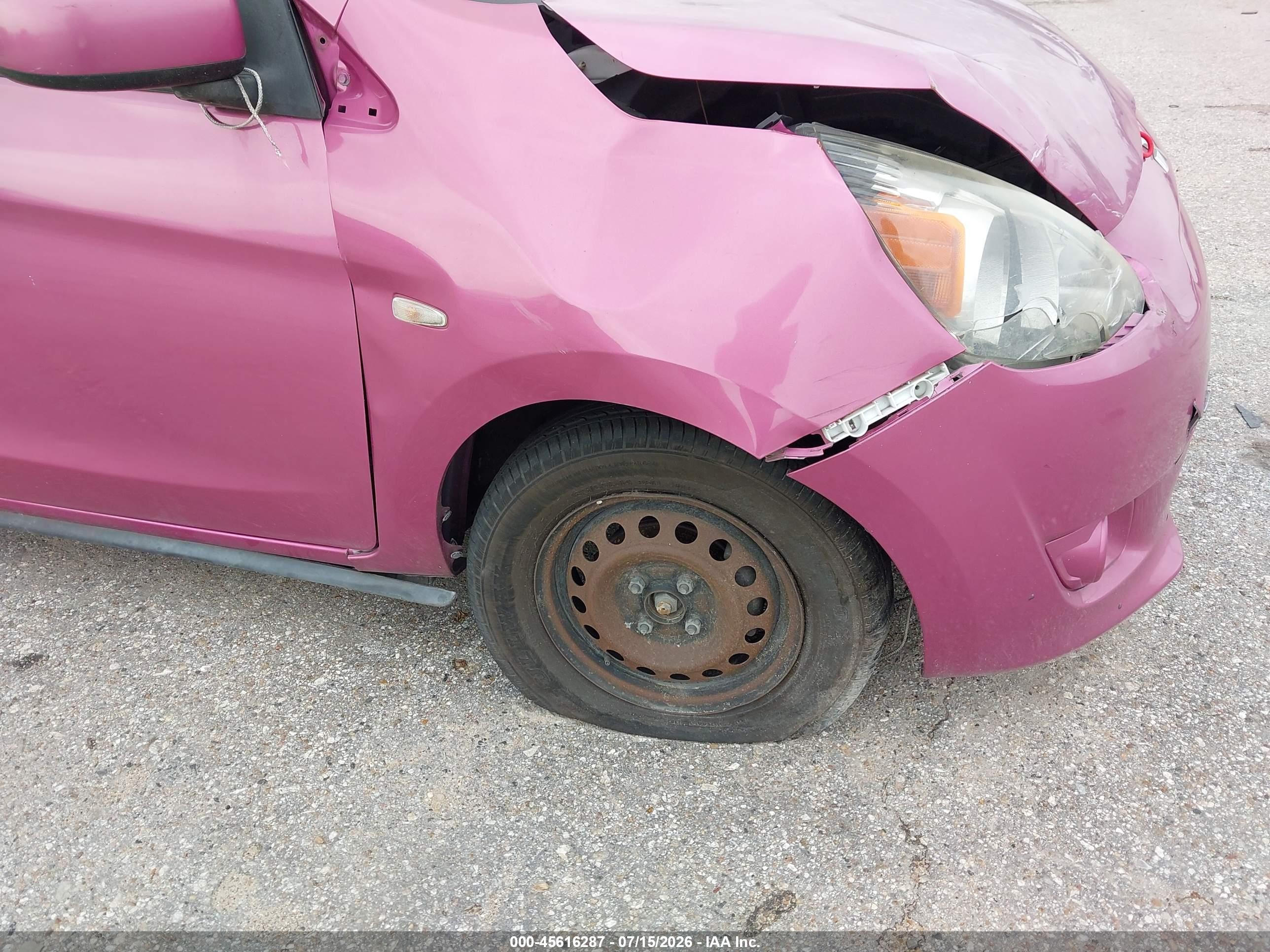 2015 Mitsubishi Mirage De Pink vin: ML32A3HJ8FH050131