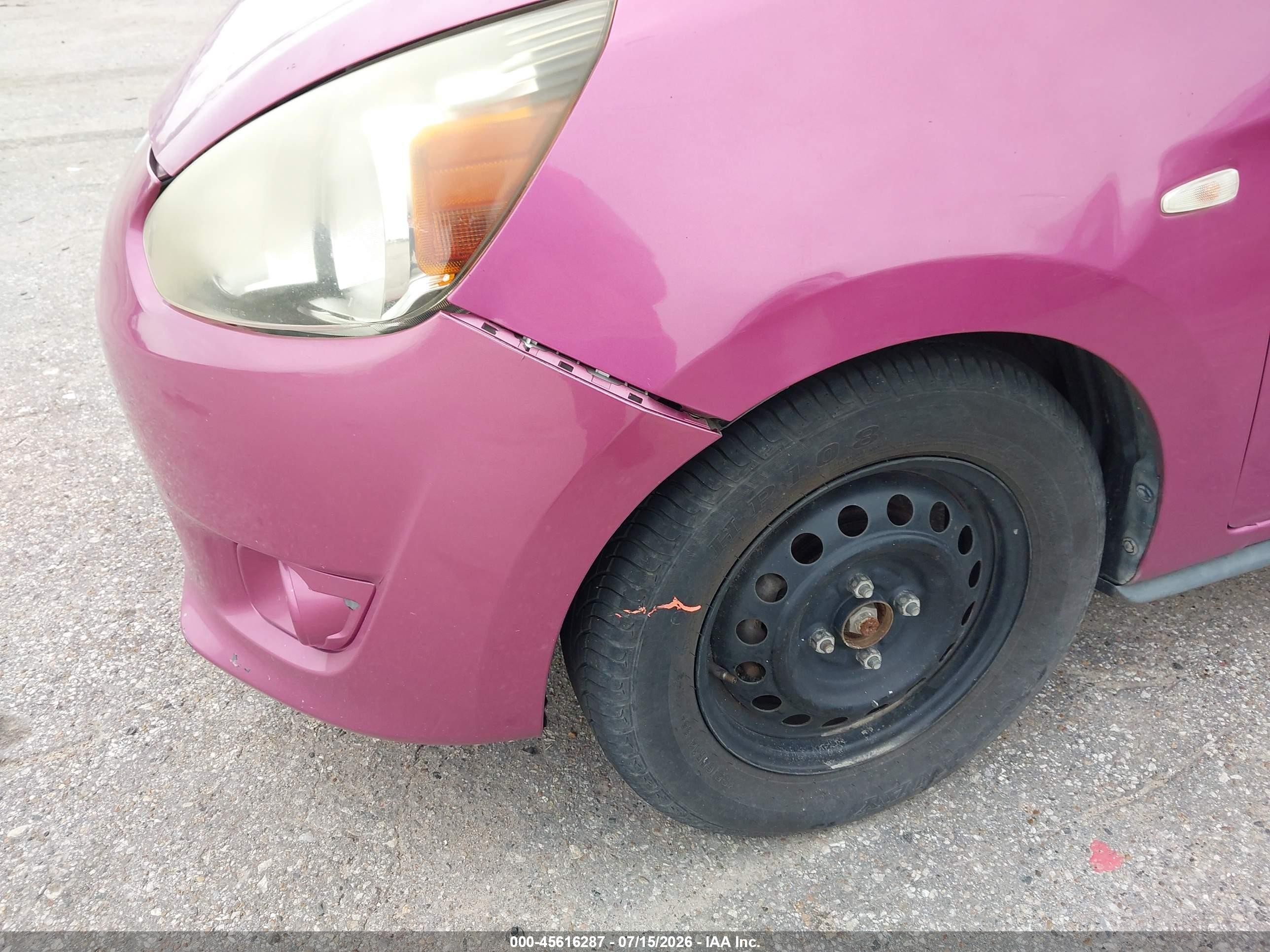 2015 Mitsubishi Mirage De Pink vin: ML32A3HJ8FH050131