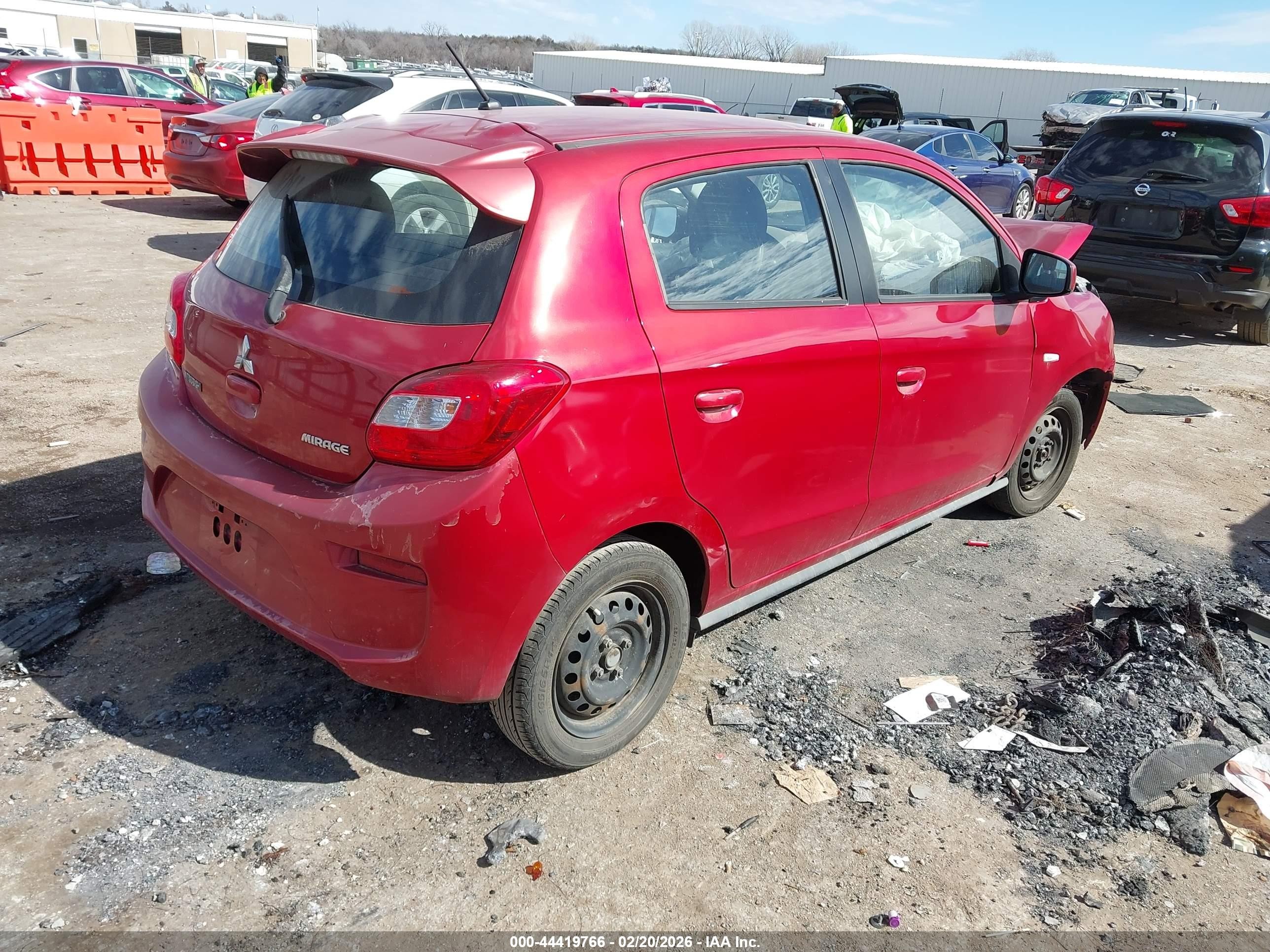 2017 Mitsubishi Mirage Es Red vin: ML32A3HJ8HH003183