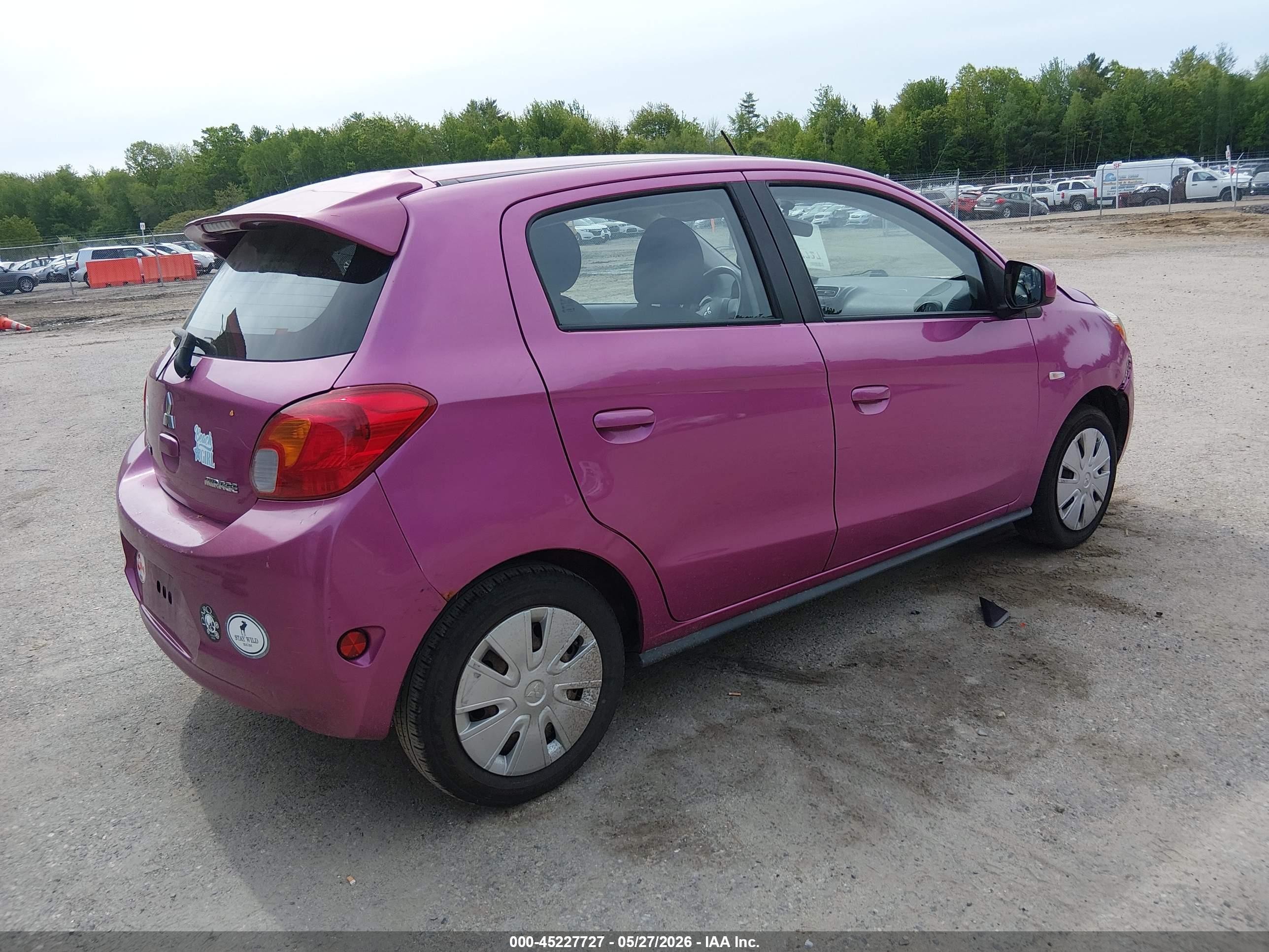 2014 Mitsubishi Mirage De Pink vin: ML32A3HJ9EH017914