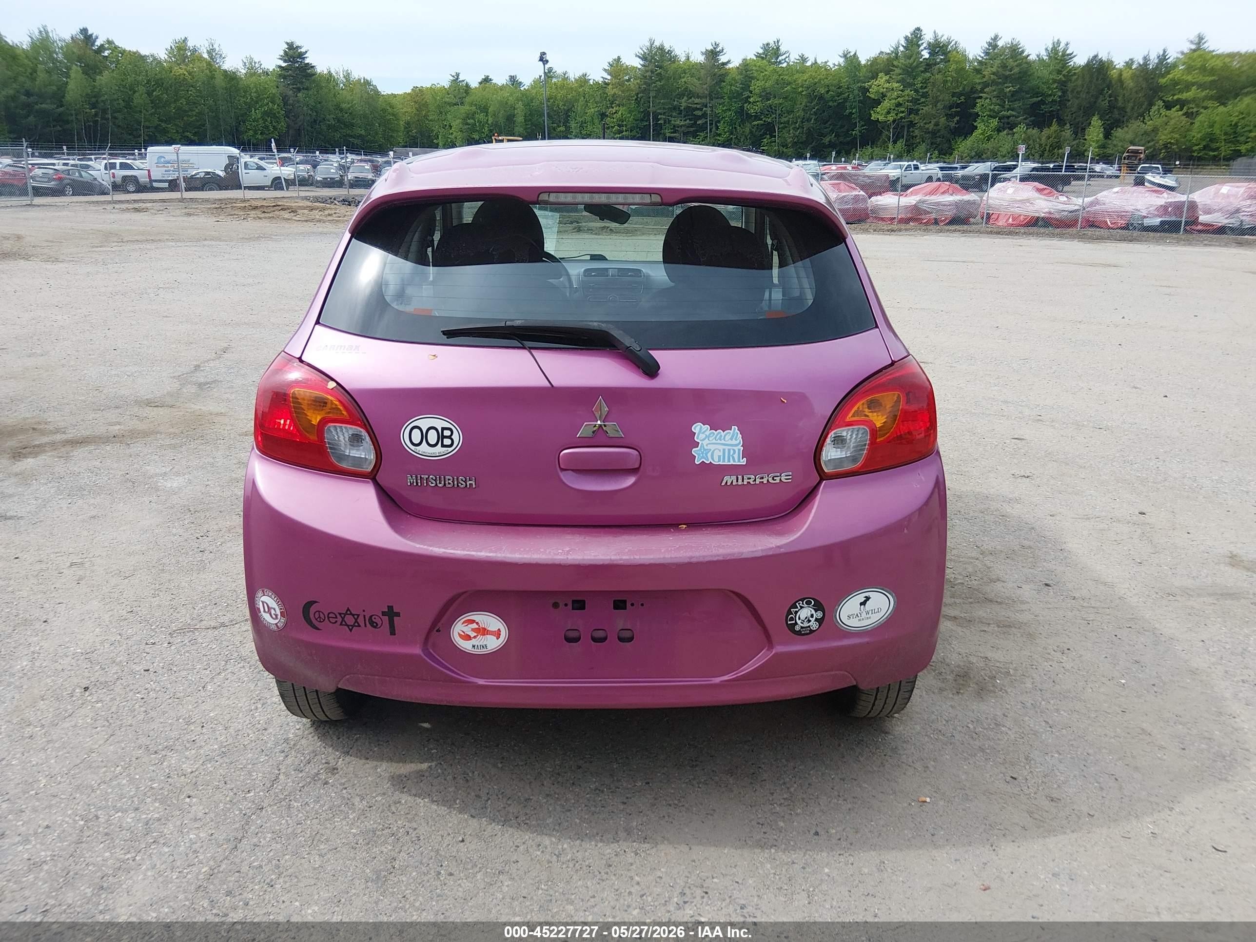 2014 Mitsubishi Mirage De Pink vin: ML32A3HJ9EH017914