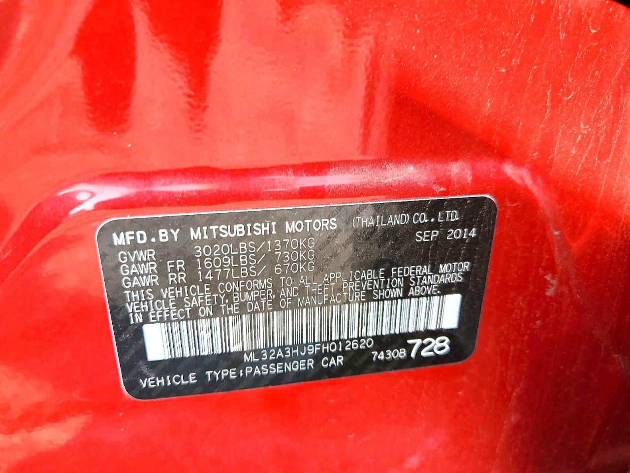 2015 Mitsubishi Mirage De Red vin: ML32A3HJ9FH012620