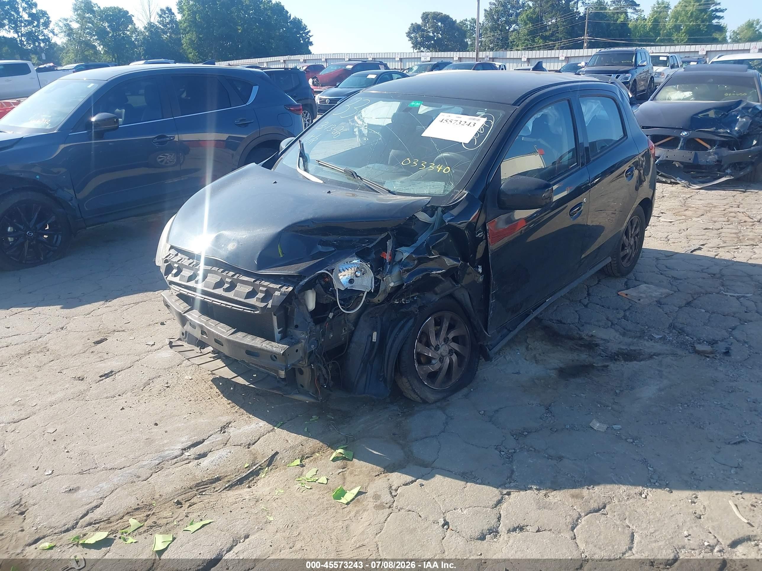 2015 Mitsubishi Mirage De Синий vin: ML32A3HJ9FH033340