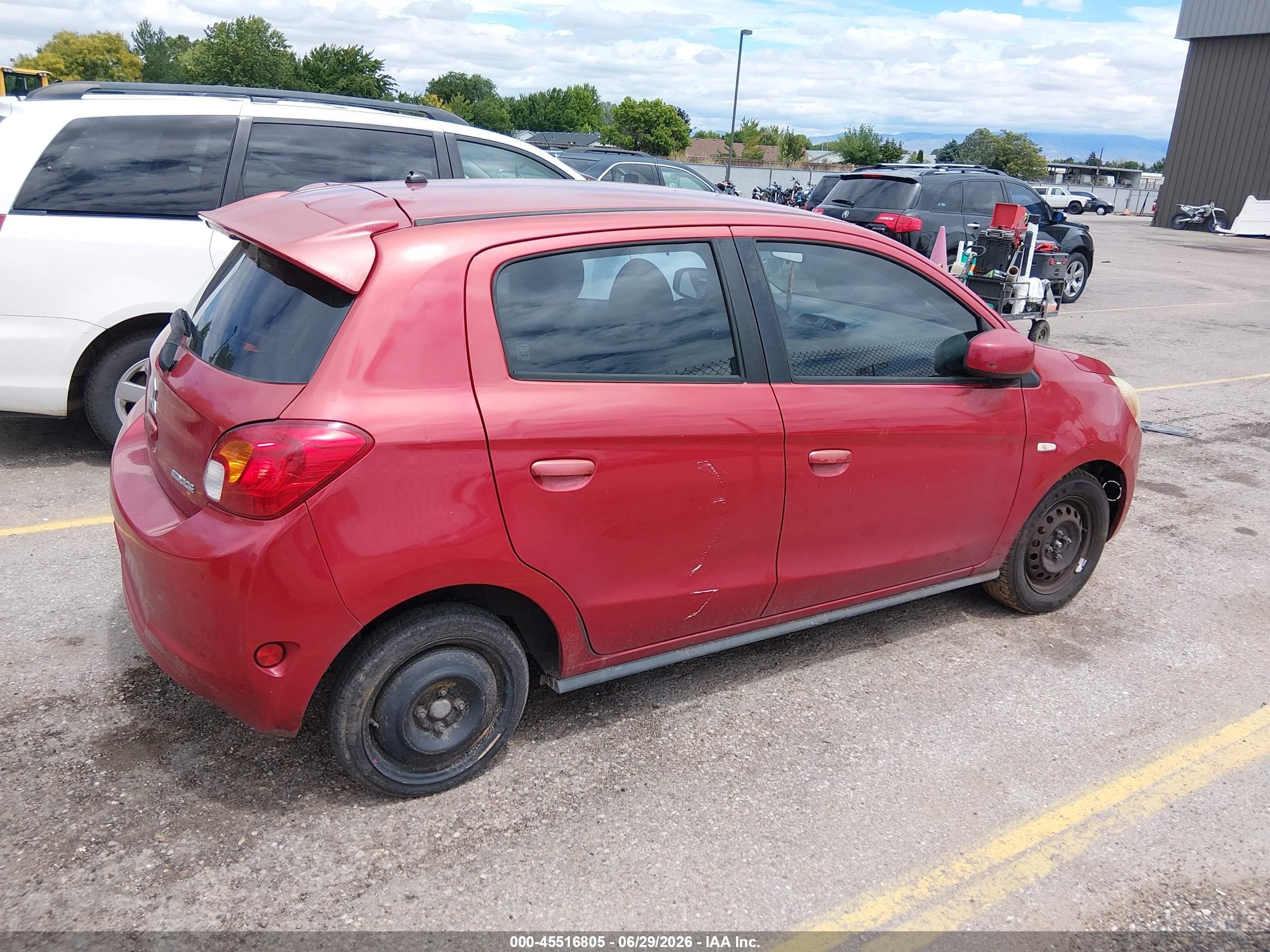 2015 Mitsubishi Mirage De Red vin: ML32A3HJ9FH046086