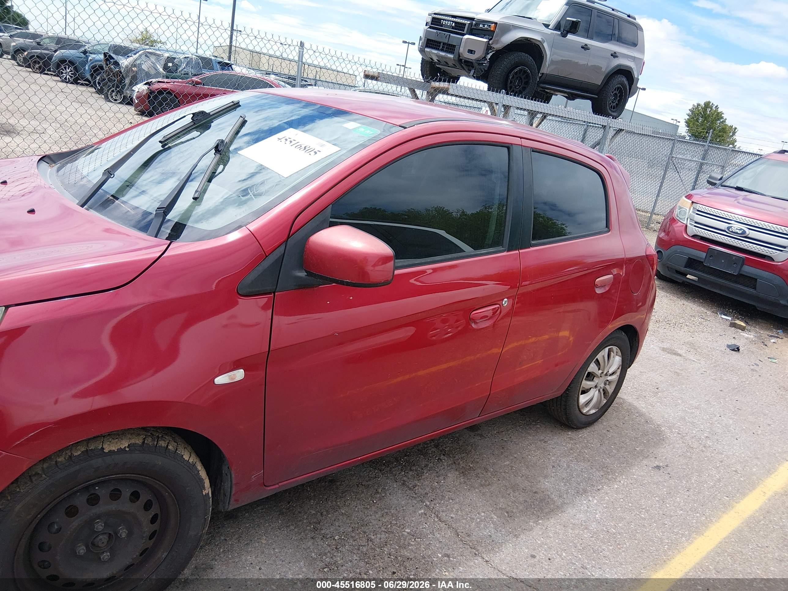 2015 Mitsubishi Mirage De Red vin: ML32A3HJ9FH046086