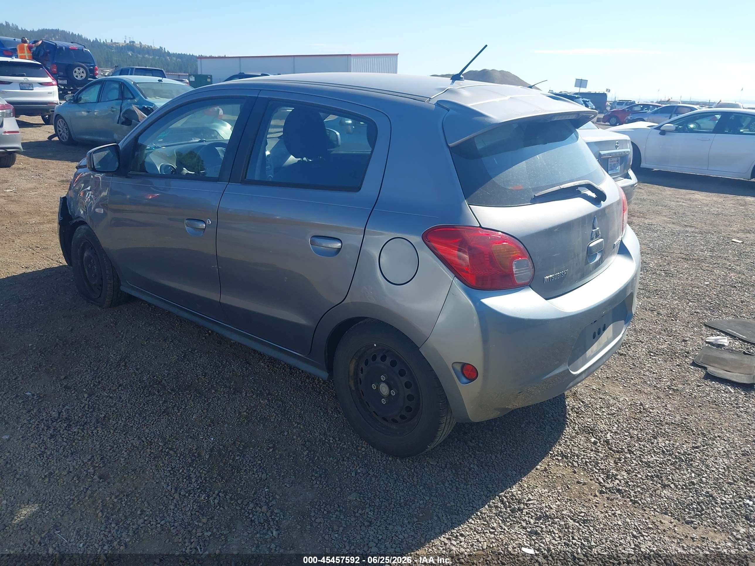 2015 Mitsubishi Mirage De Gray vin: ML32A3HJ9FH055421