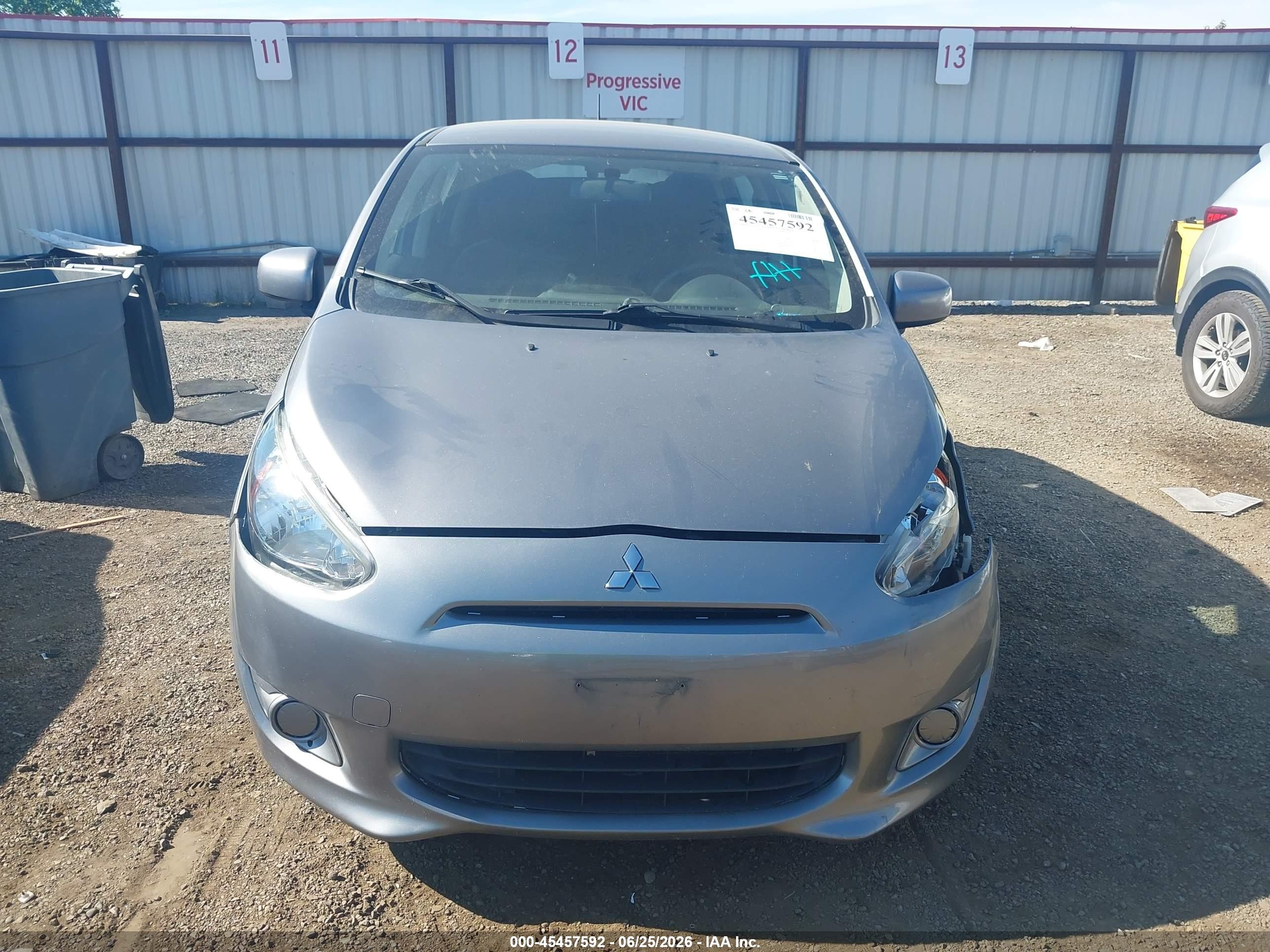 2015 Mitsubishi Mirage De Gray vin: ML32A3HJ9FH055421