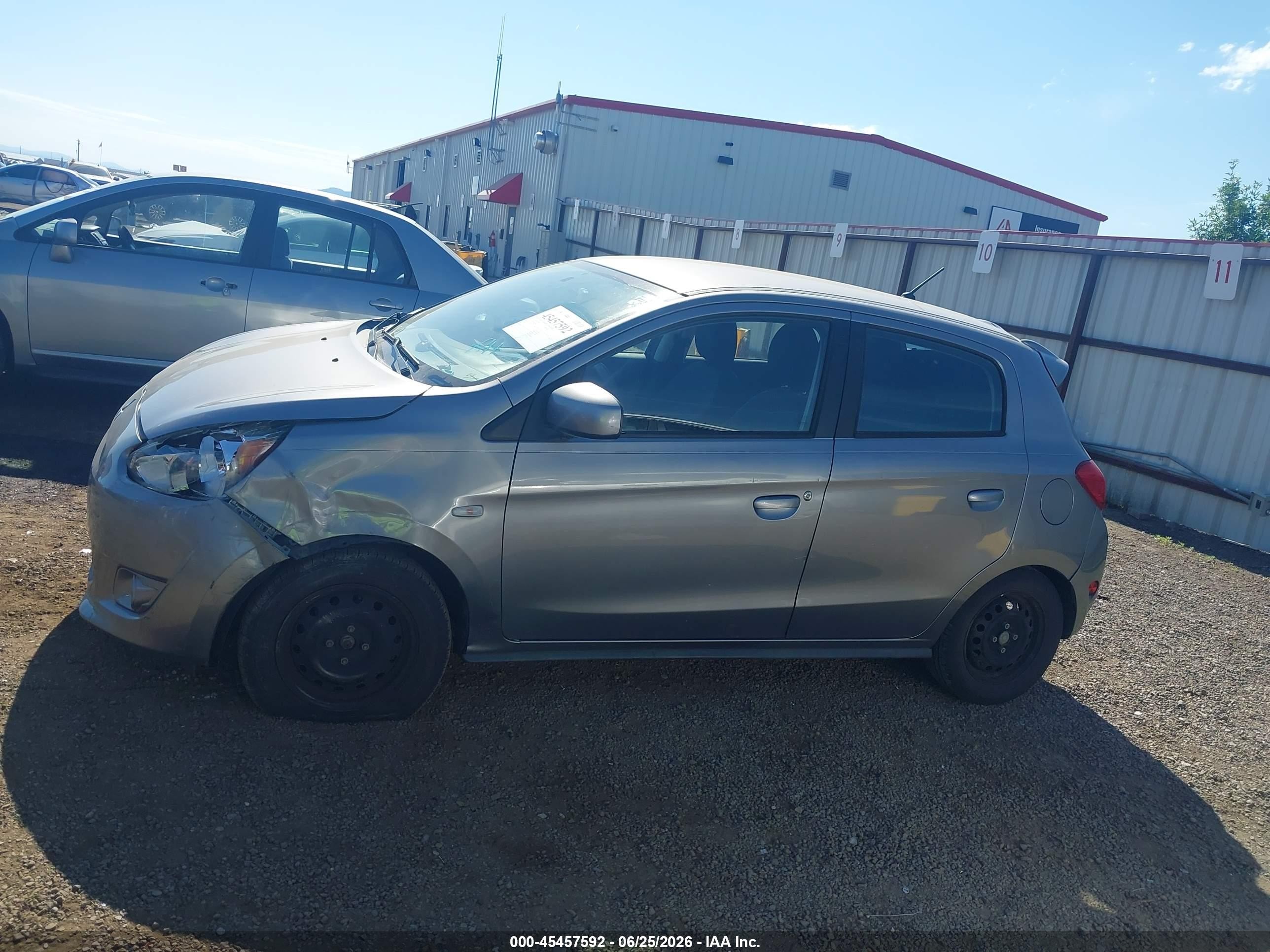 2015 Mitsubishi Mirage De Gray vin: ML32A3HJ9FH055421