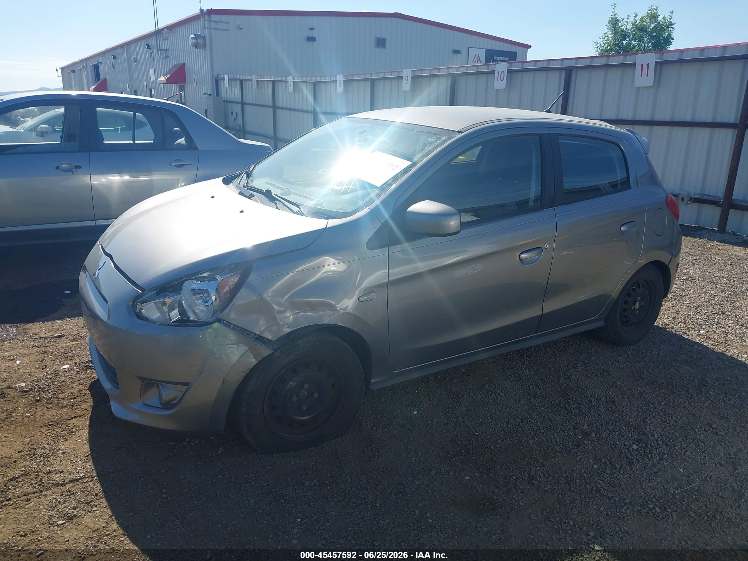 2015 Mitsubishi Mirage De Gray vin: ML32A3HJ9FH055421