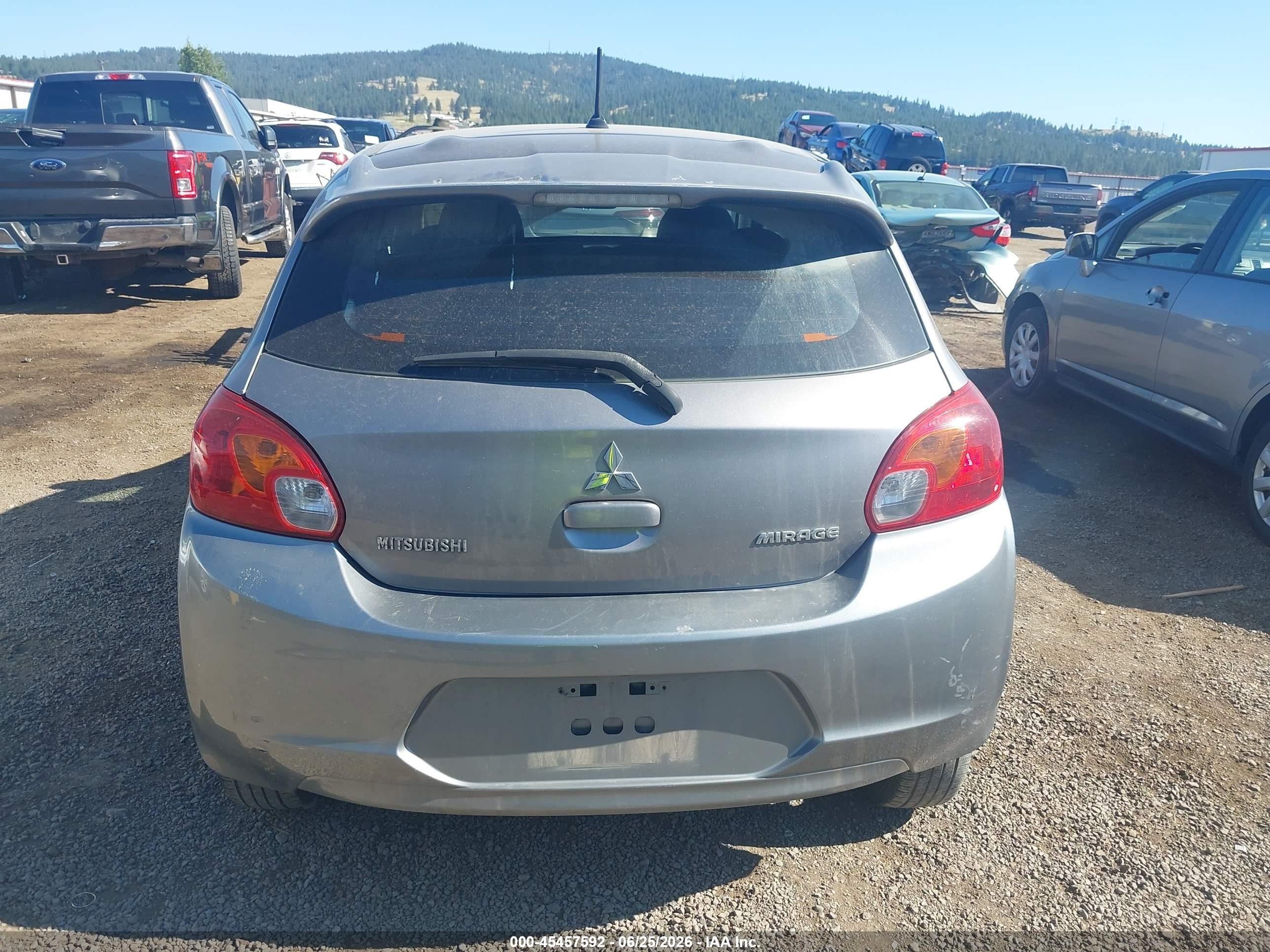 2015 Mitsubishi Mirage De Gray vin: ML32A3HJ9FH055421