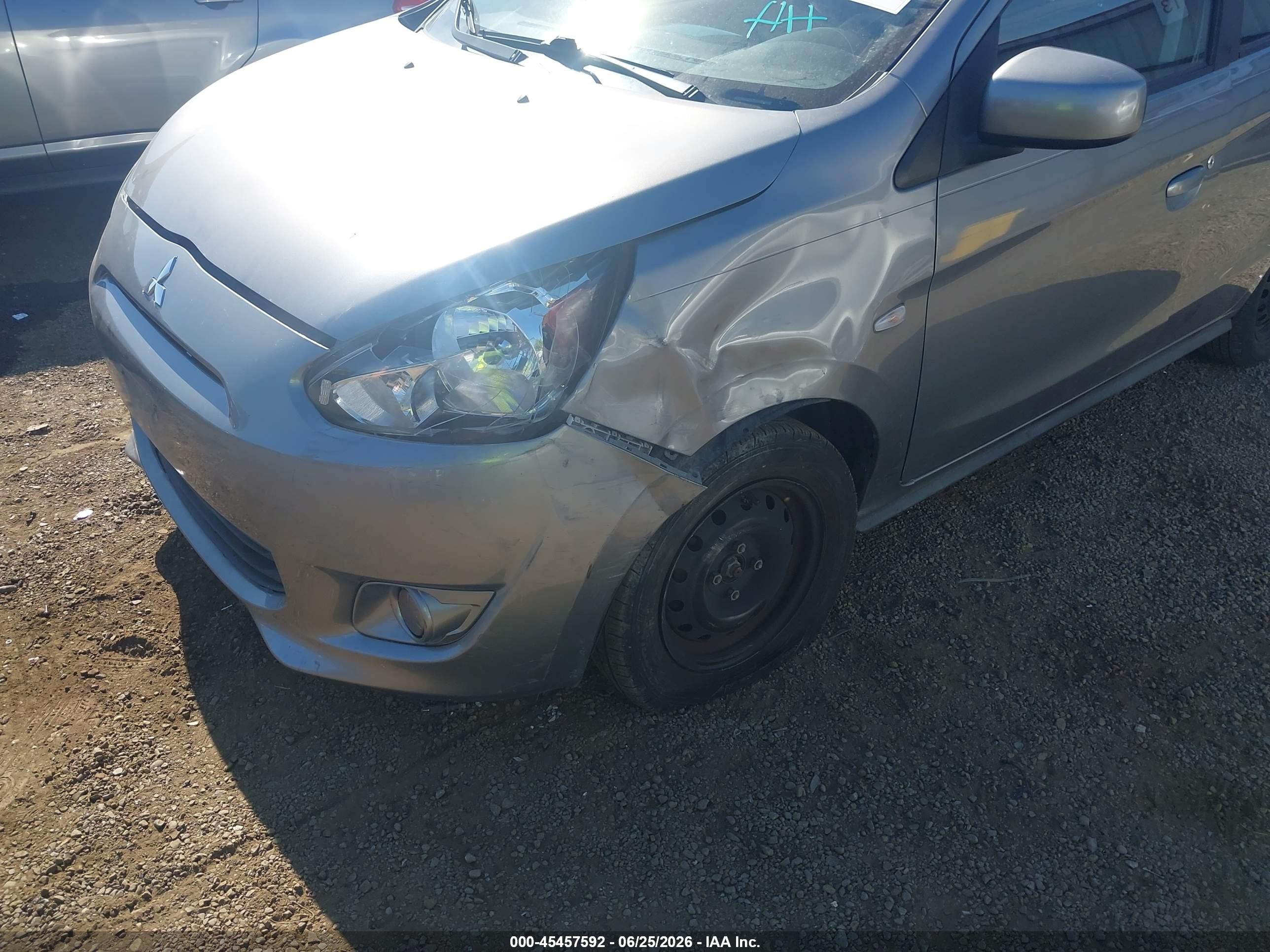 2015 Mitsubishi Mirage De Gray vin: ML32A3HJ9FH055421