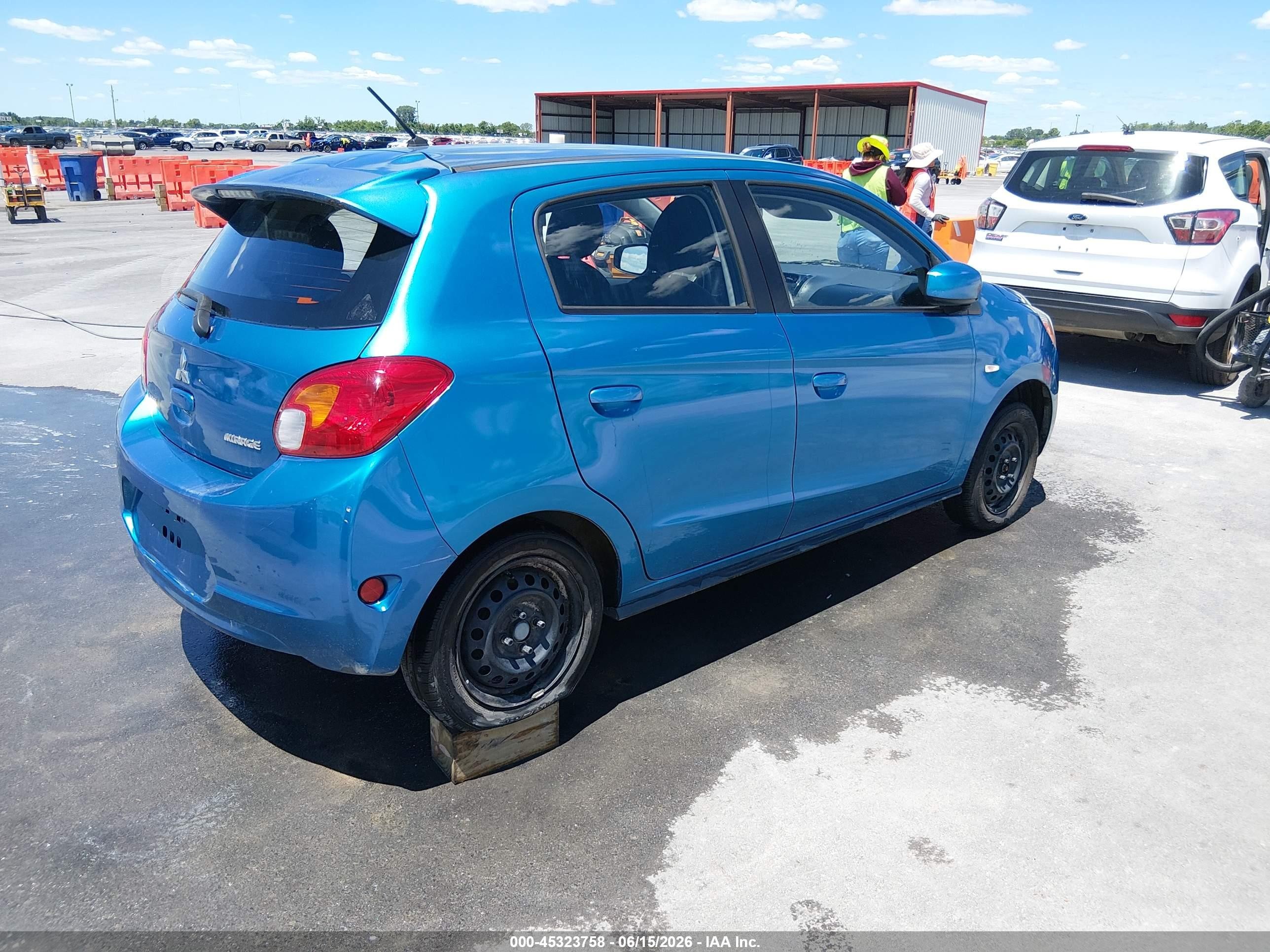 2015 Mitsubishi Mirage De Синий vin: ML32A3HJ9FH058254