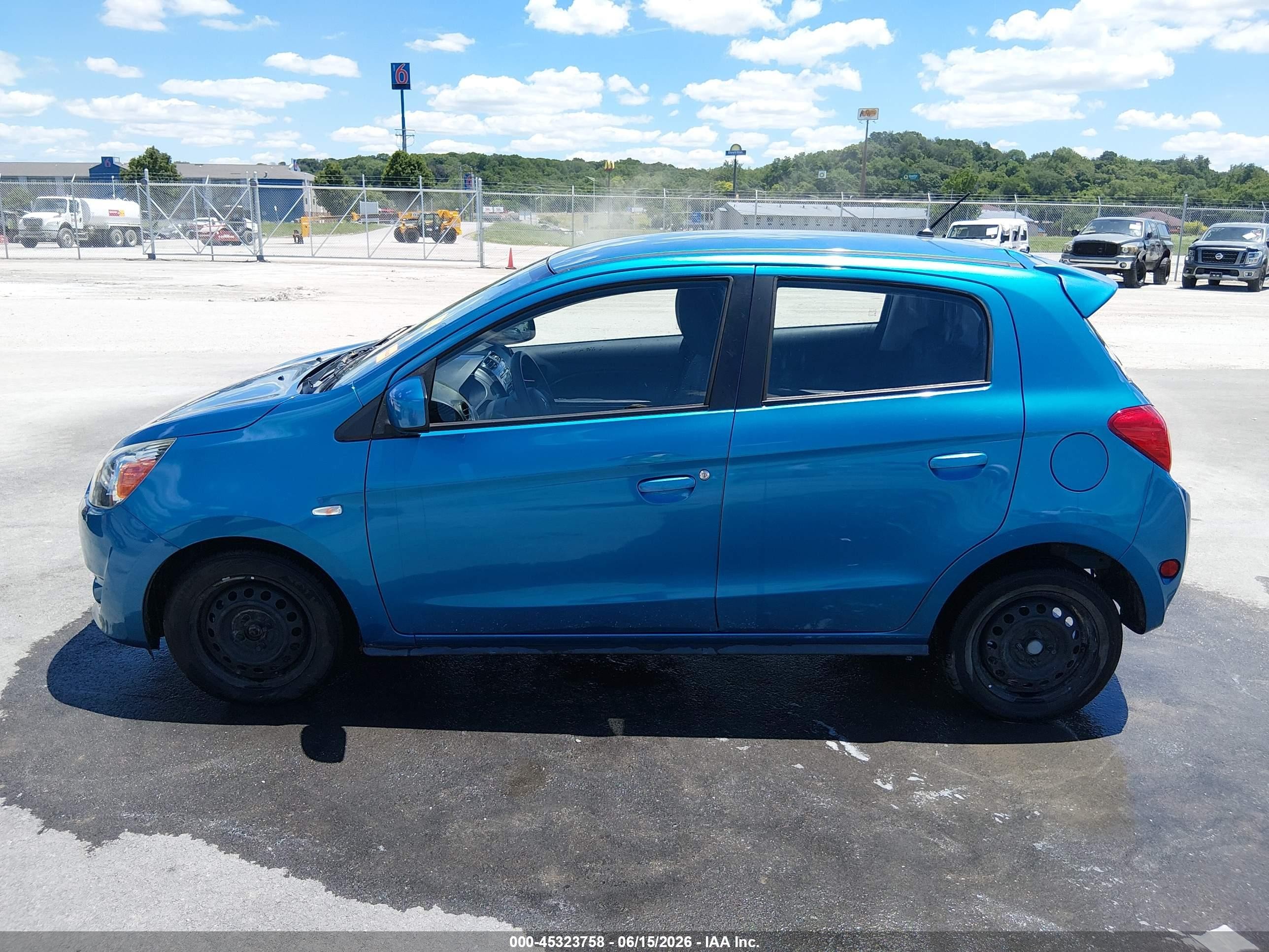 2015 Mitsubishi Mirage De Синий vin: ML32A3HJ9FH058254