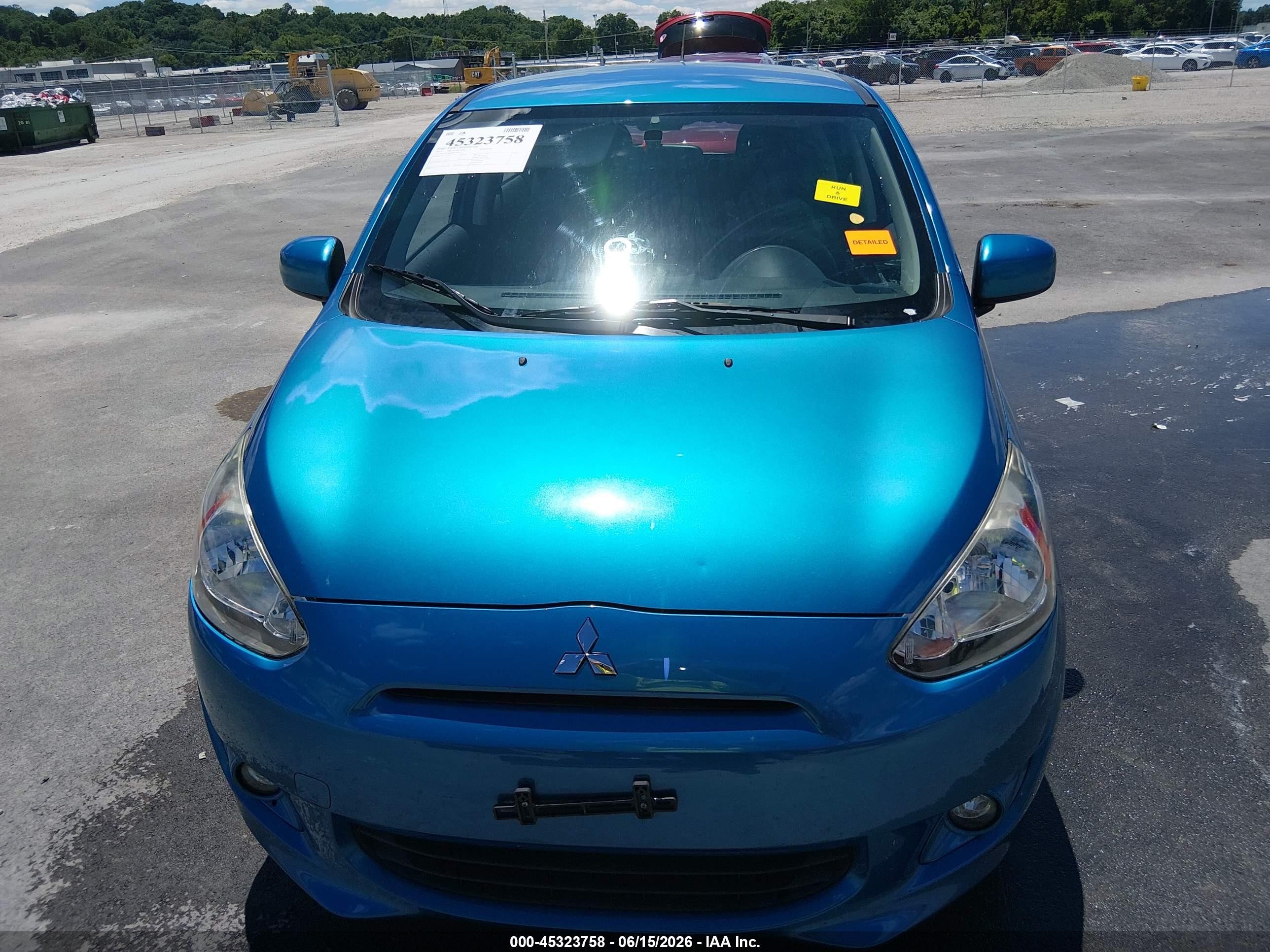 2015 Mitsubishi Mirage De Синий vin: ML32A3HJ9FH058254