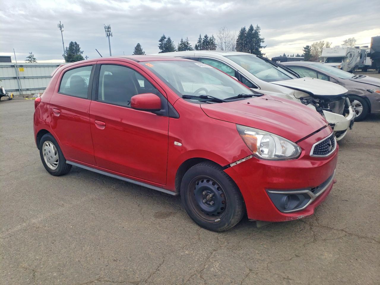 2017 Mitsubishi Mirage Es Red vin: ML32A3HJ9HH012166