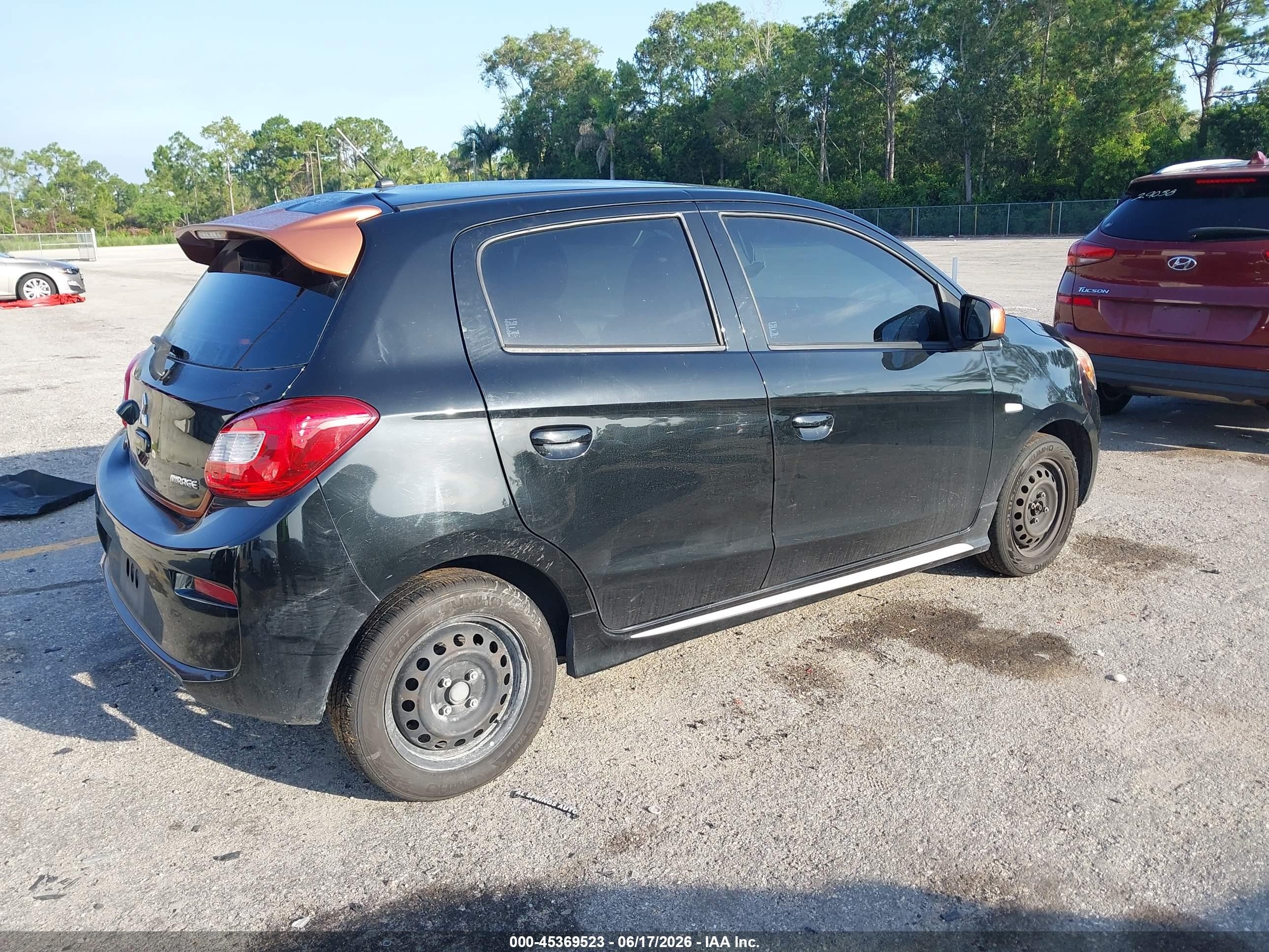 2018 Mitsubishi Mirage Es Black vin: ML32A3HJ9JH006860