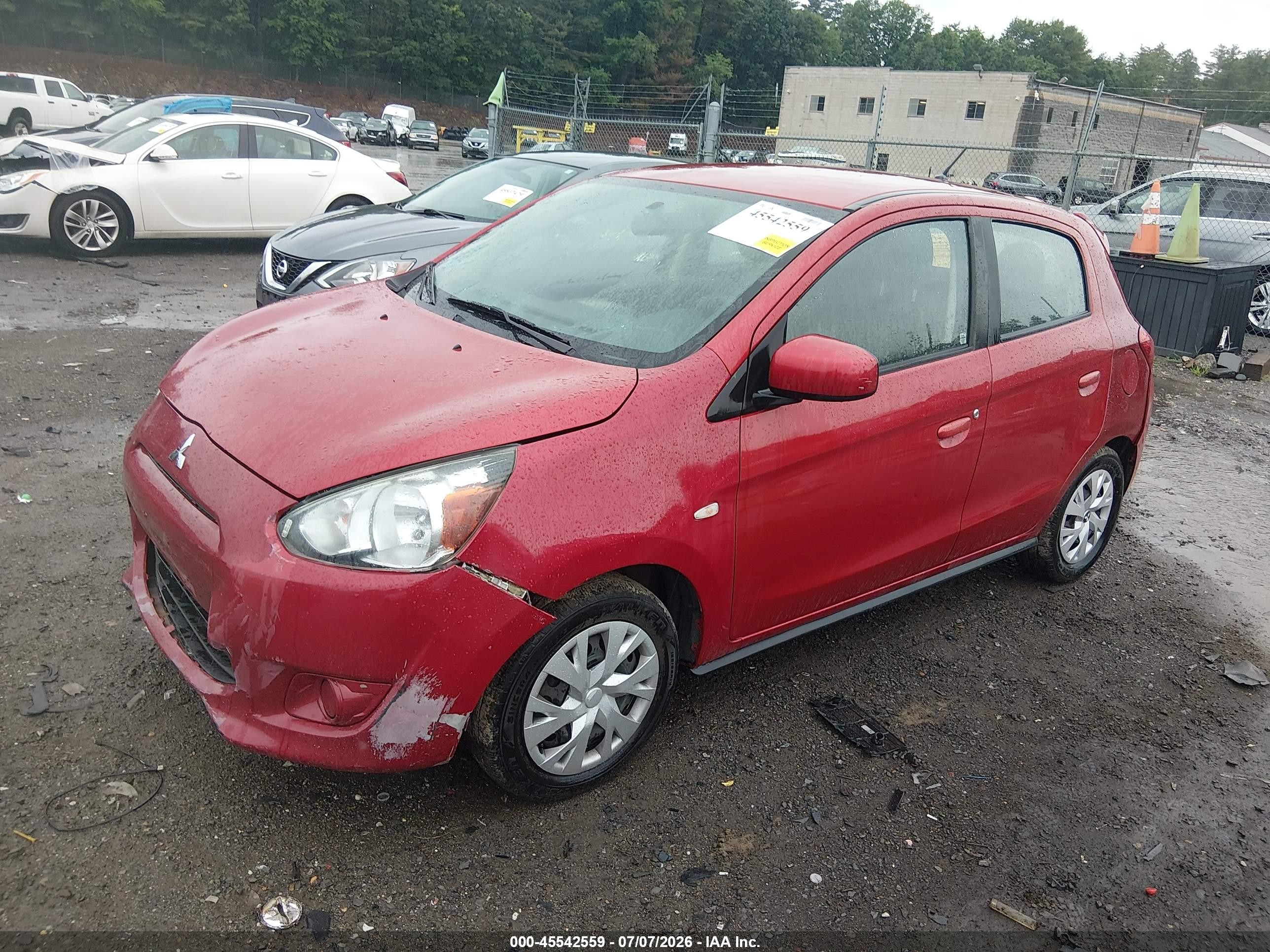 2015 Mitsubishi Mirage De Red vin: ML32A3HJXFH007510
