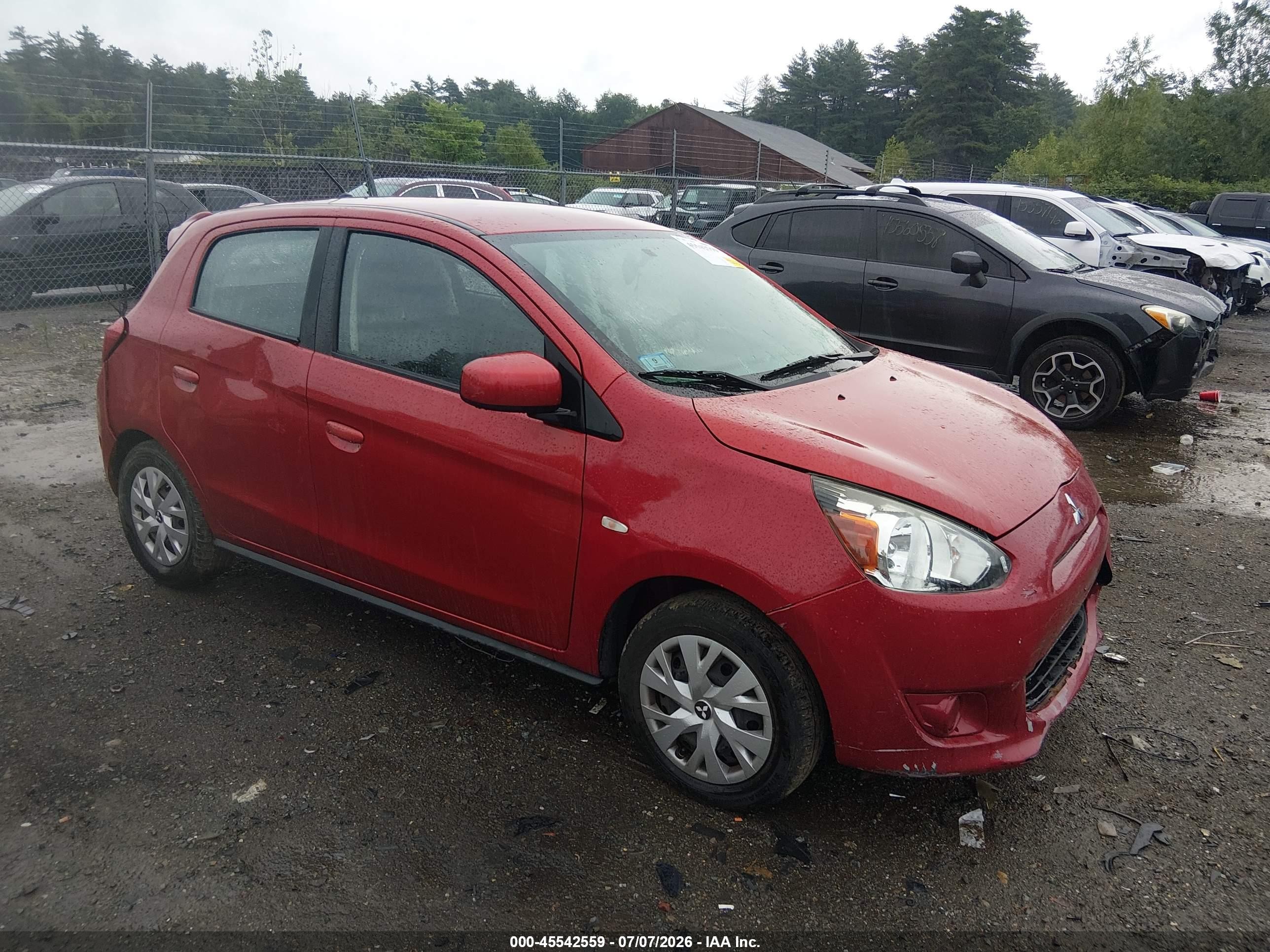 2015 Mitsubishi Mirage De Red vin: ML32A3HJXFH007510