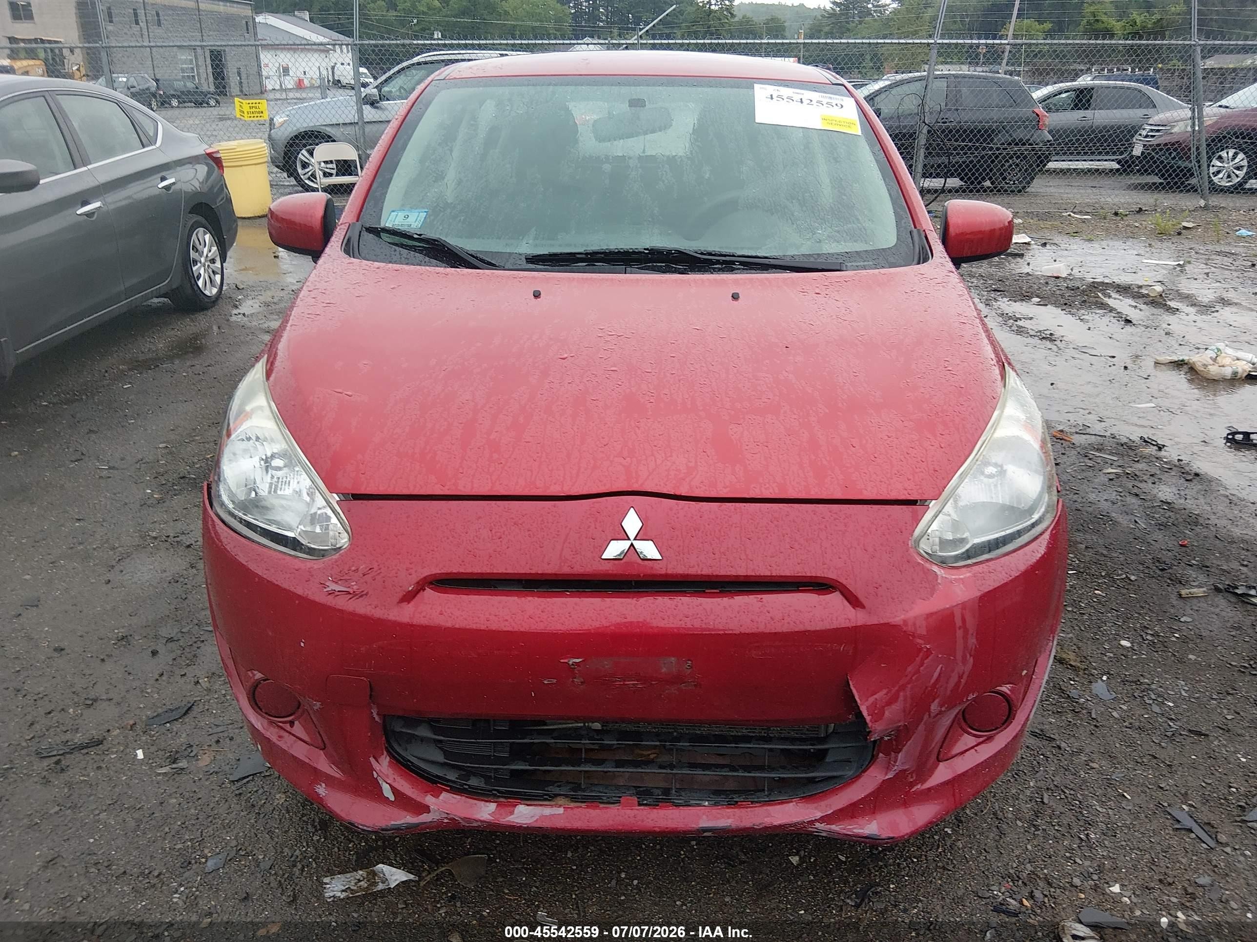 2015 Mitsubishi Mirage De Red vin: ML32A3HJXFH007510