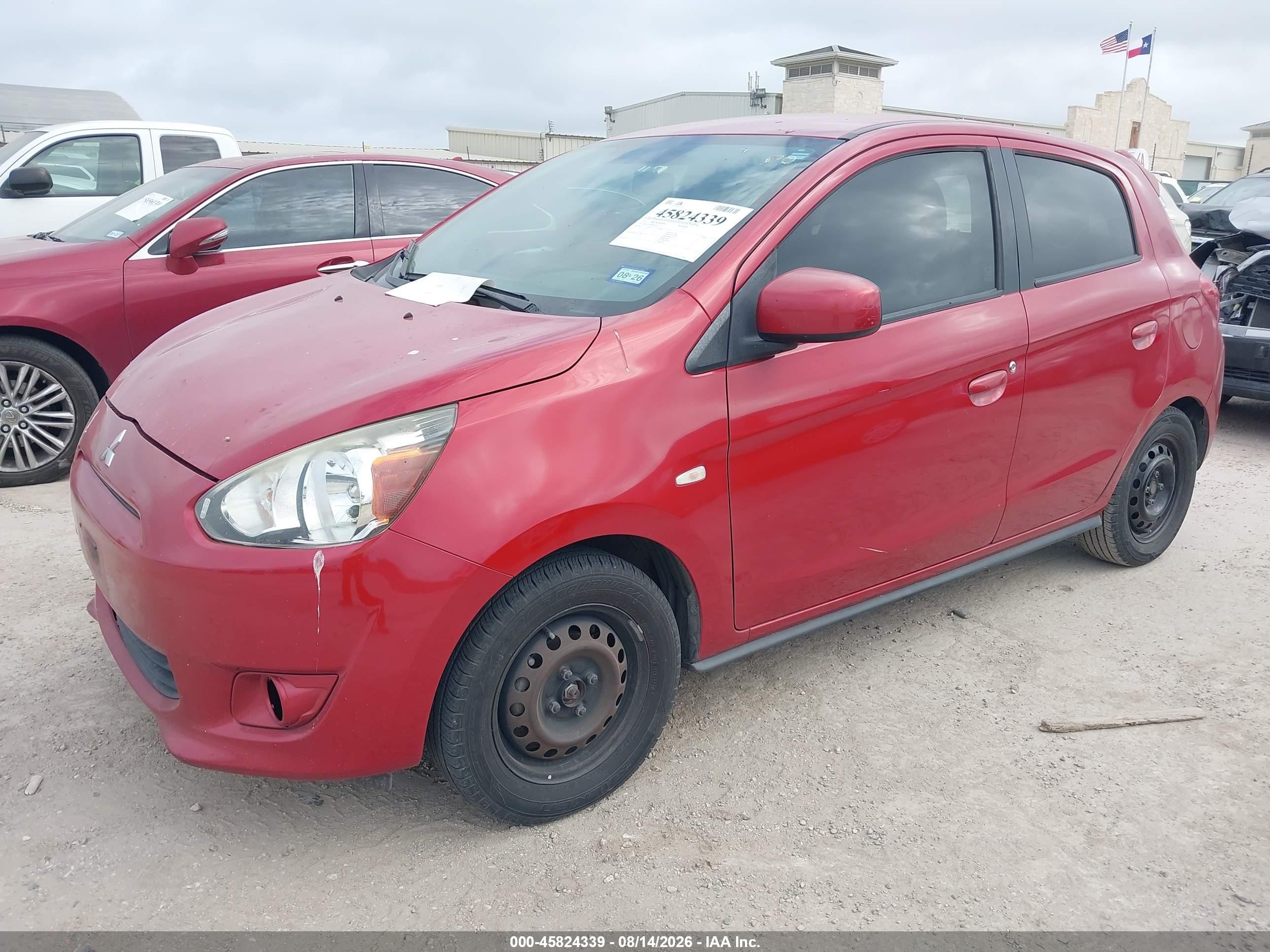 2015 Mitsubishi Mirage De Red vin: ML32A3HJXFH041379