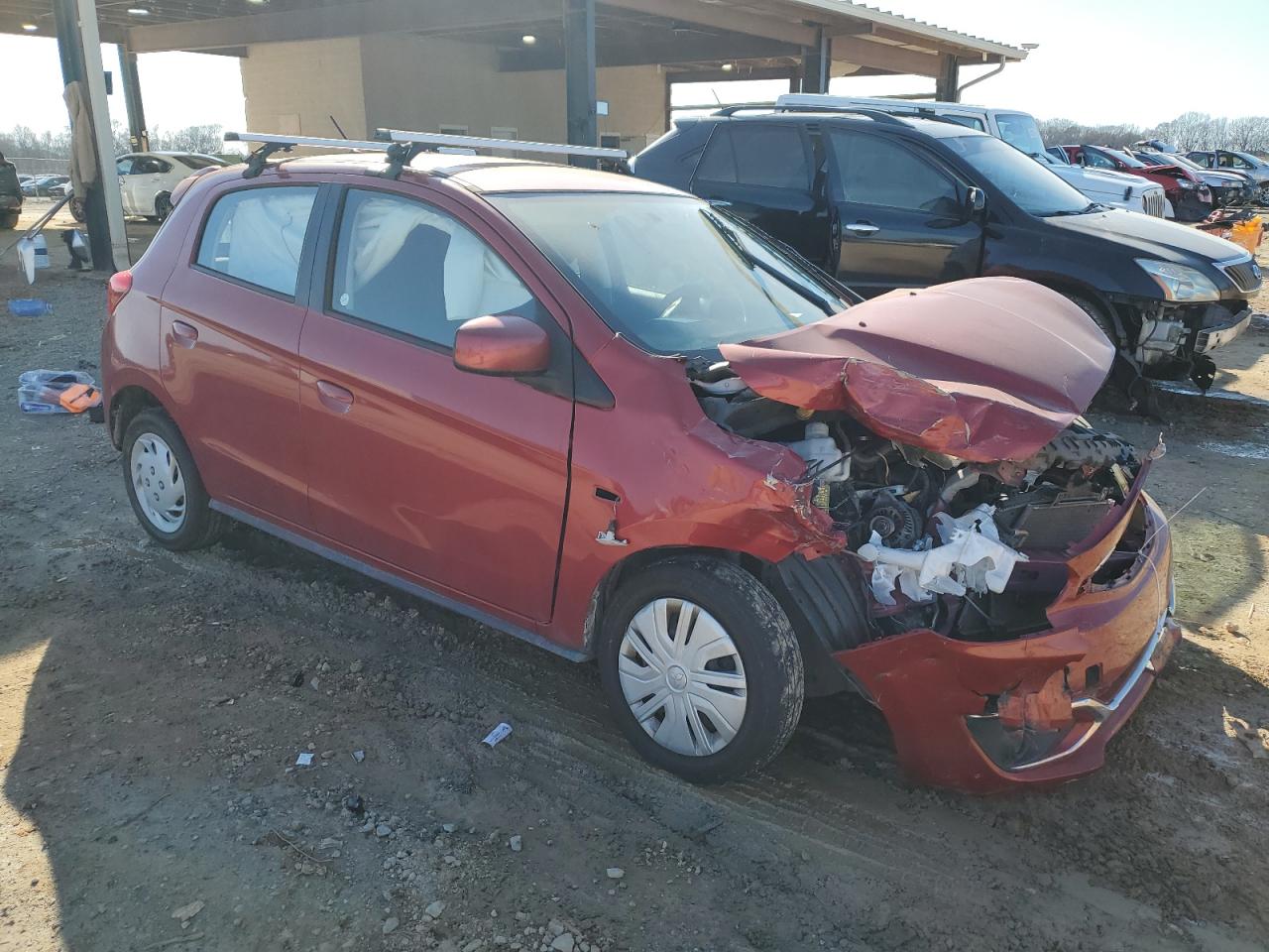 2019 Mitsubishi Mirage Es Red vin: ML32A3HJXKH000907