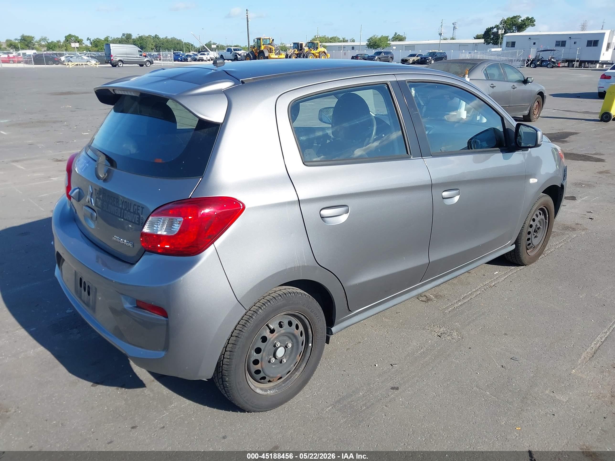 2019 Mitsubishi Mirage Es/rf Серый vin: ML32A3HJXKH013706