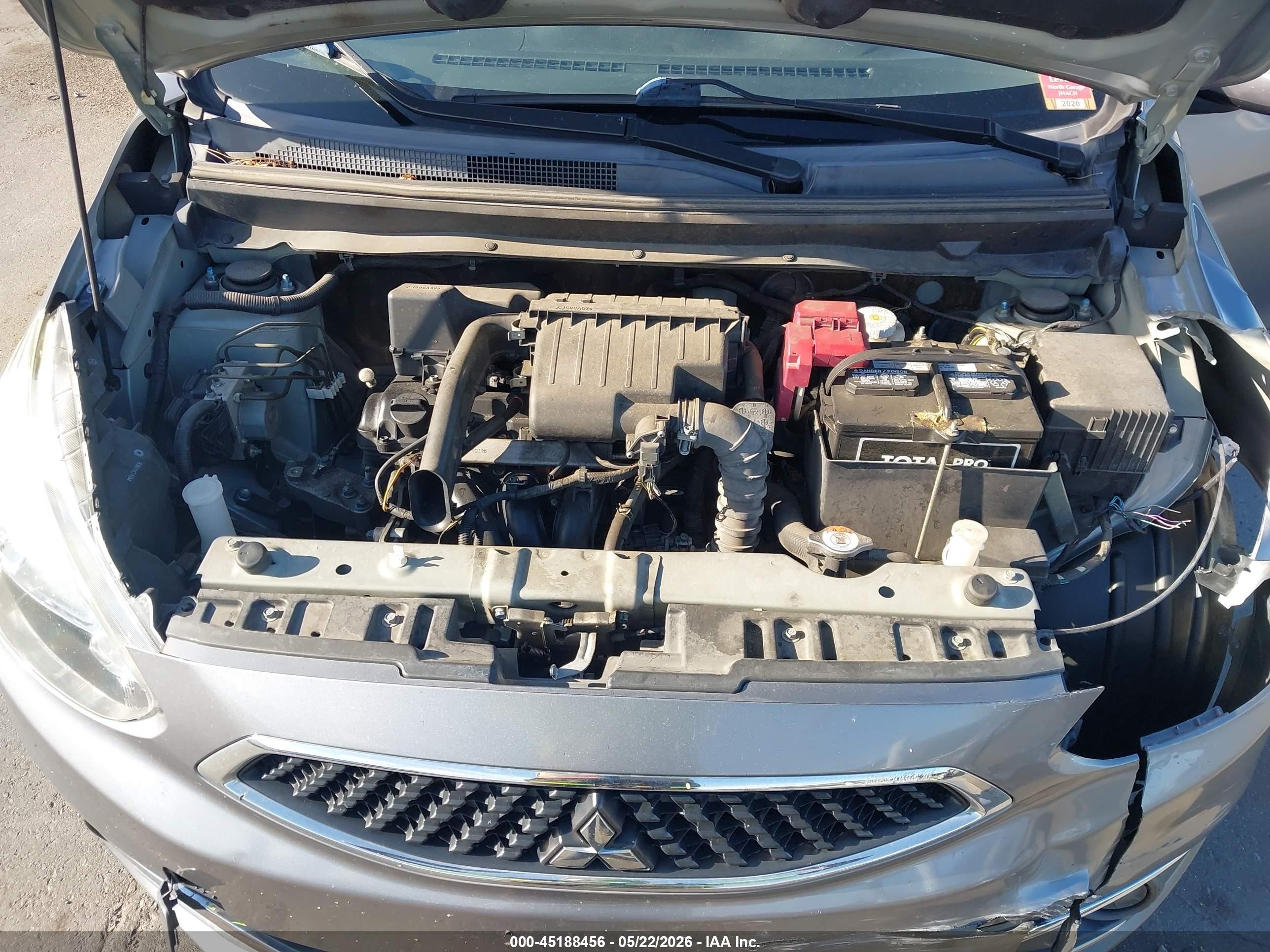 2019 Mitsubishi Mirage Es/rf Серый vin: ML32A3HJXKH013706