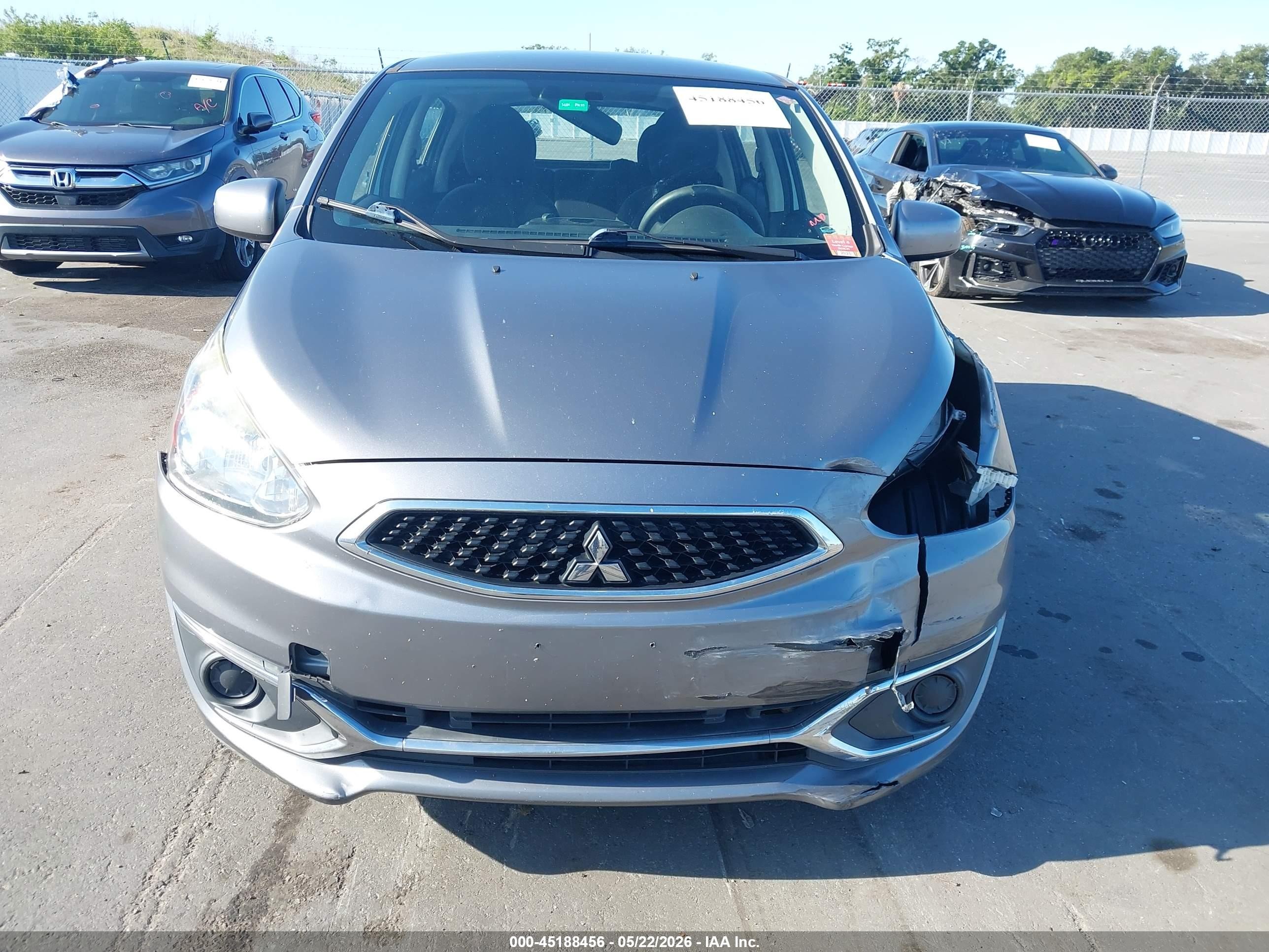 2019 Mitsubishi Mirage Es/rf Серый vin: ML32A3HJXKH013706