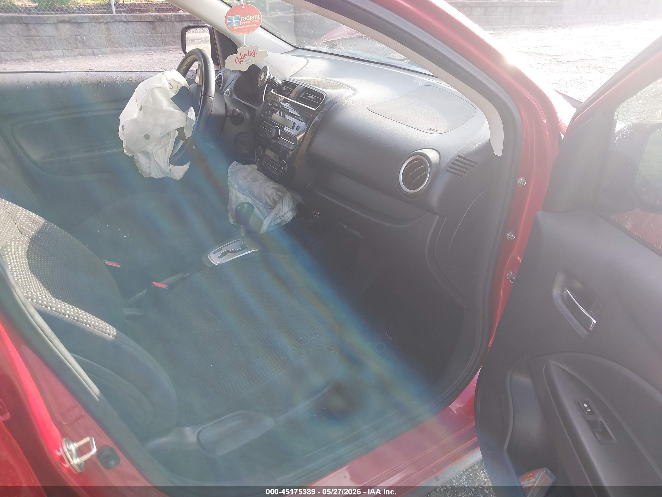 2015 Mitsubishi Mirage Es Red vin: ML32A4HJ0FH051201