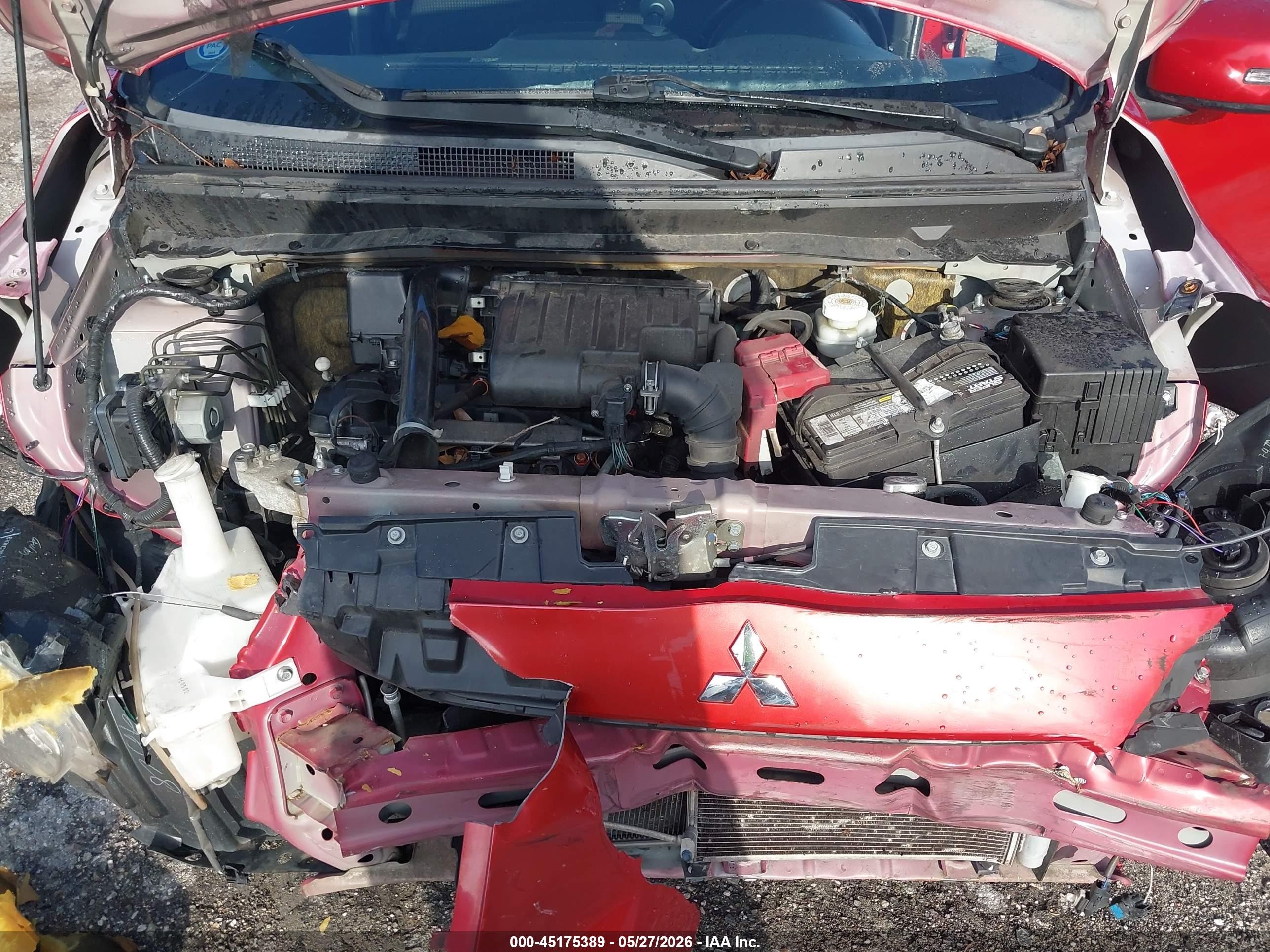 2015 Mitsubishi Mirage Es Red vin: ML32A4HJ0FH051201