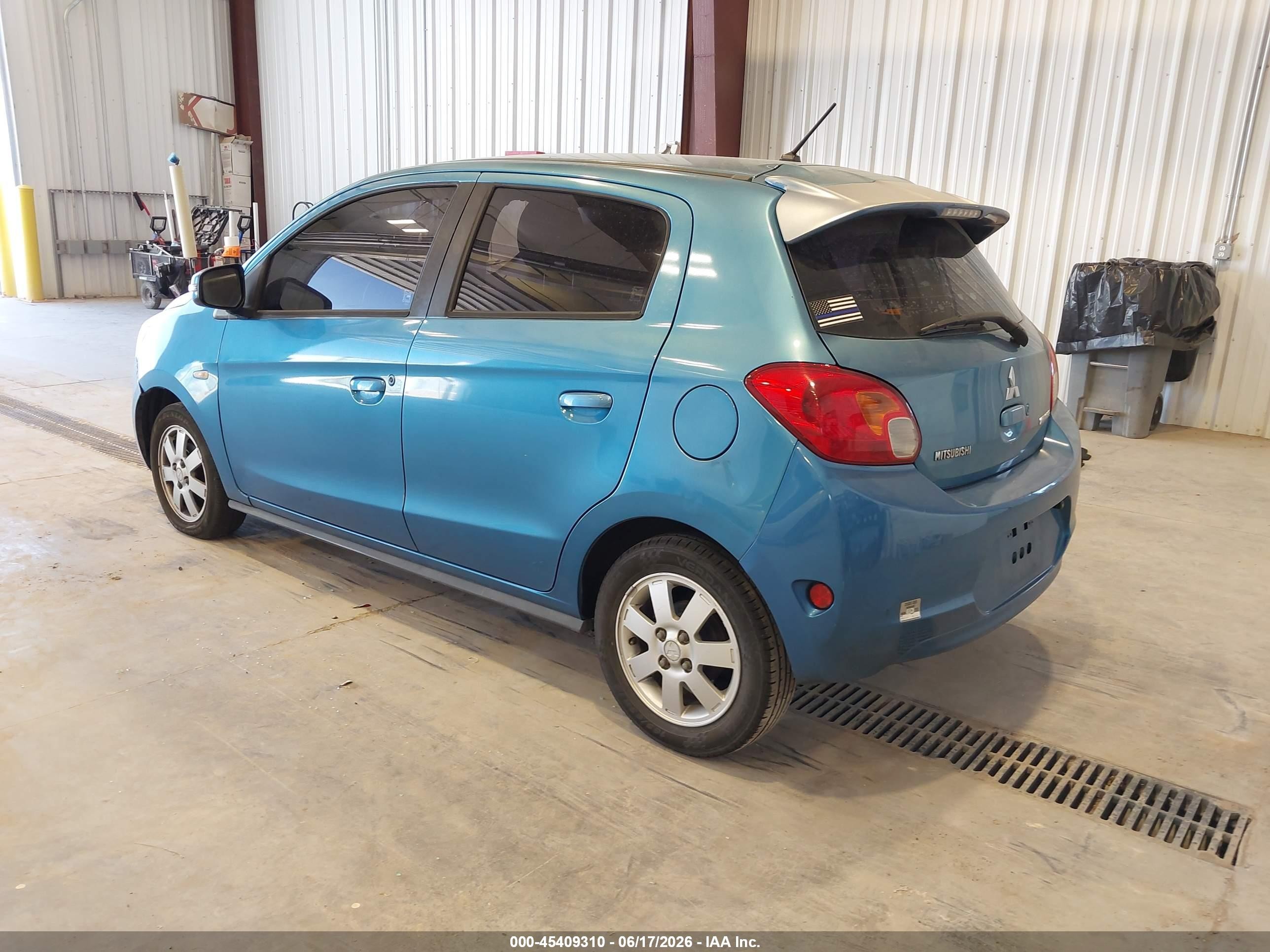 2015 Mitsubishi Mirage Es Blue vin: ML32A4HJ0FH054308
