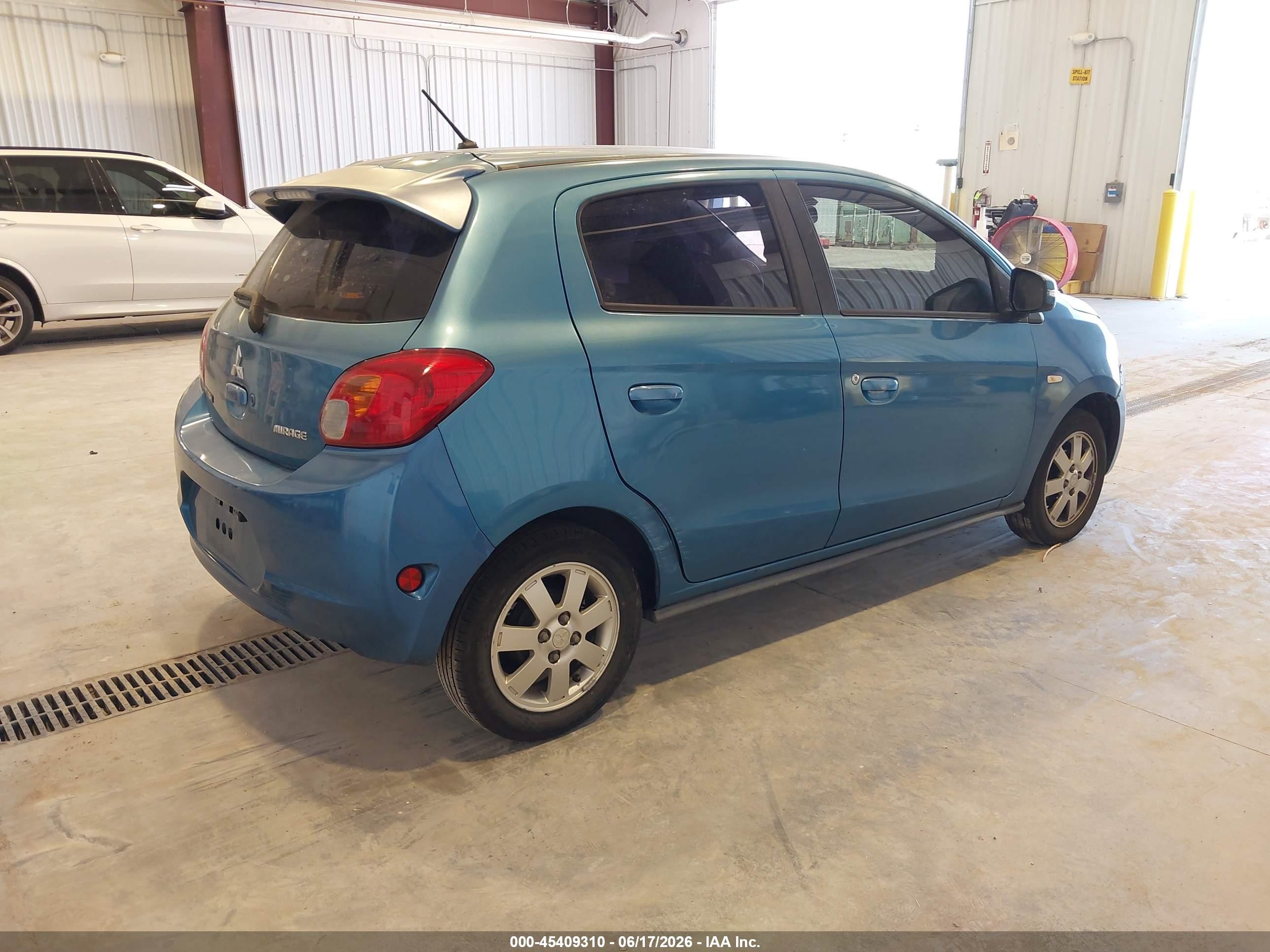 2015 Mitsubishi Mirage Es Blue vin: ML32A4HJ0FH054308