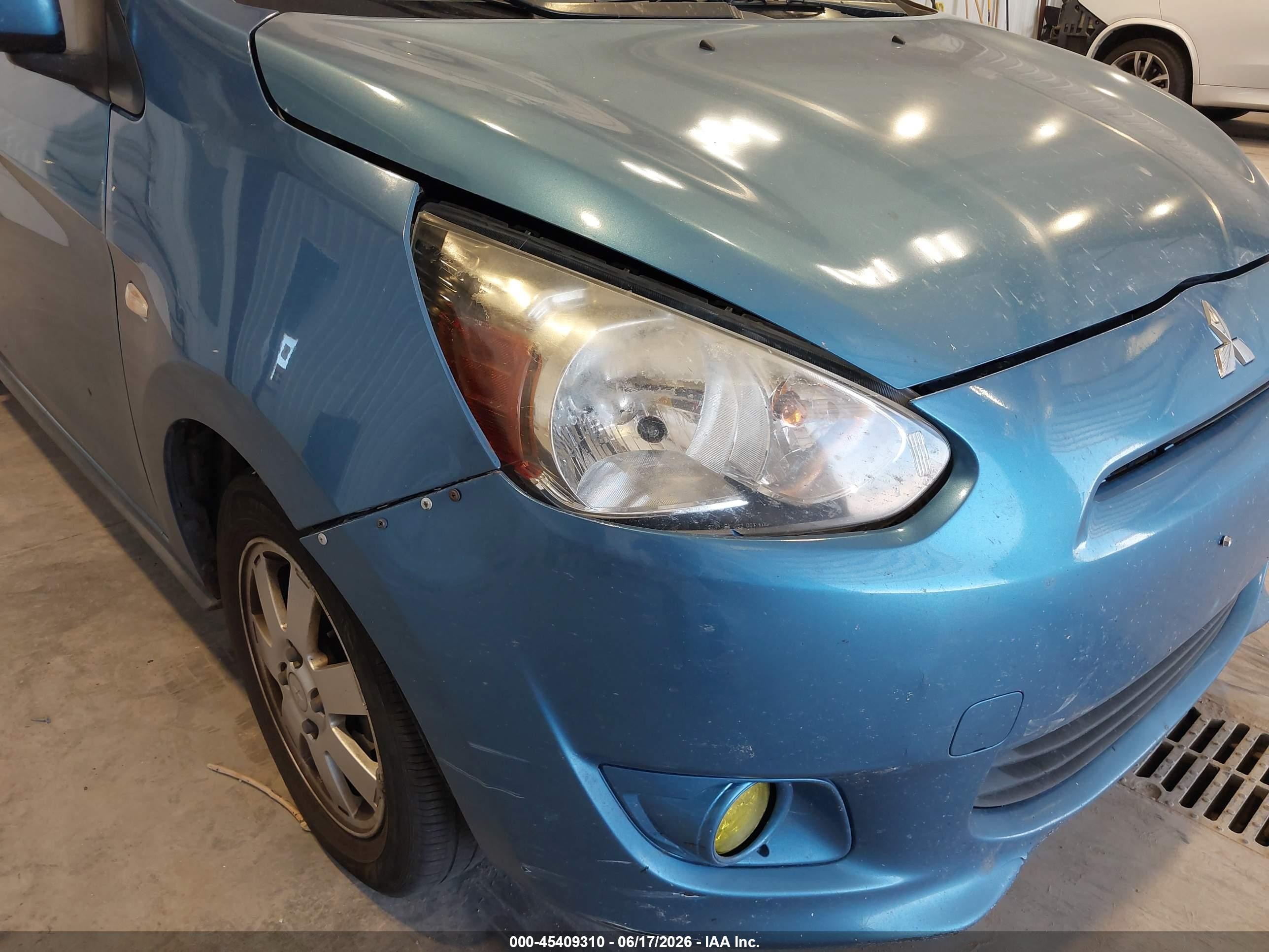 2015 Mitsubishi Mirage Es Blue vin: ML32A4HJ0FH054308