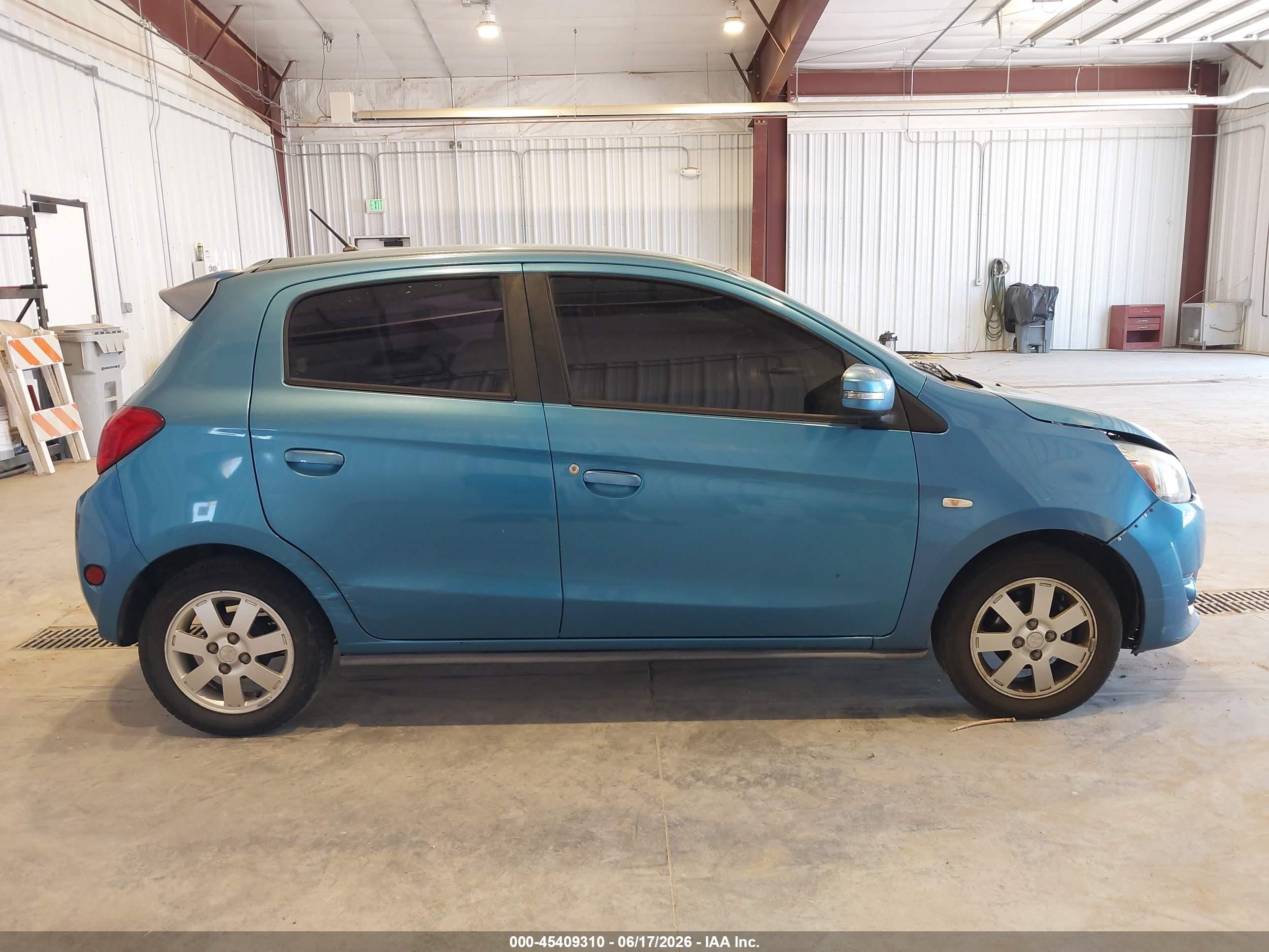2015 Mitsubishi Mirage Es Blue vin: ML32A4HJ0FH054308