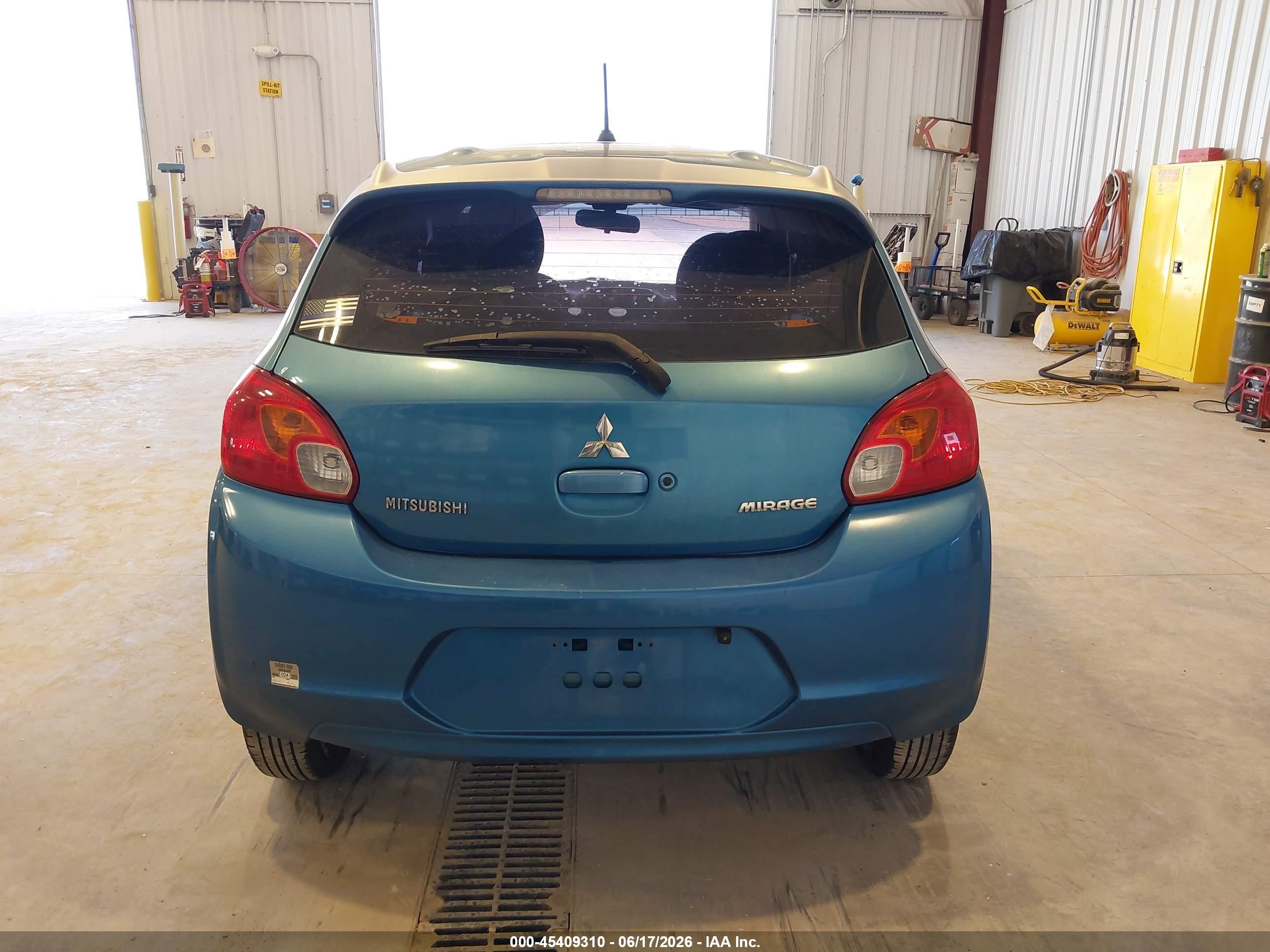 2015 Mitsubishi Mirage Es Blue vin: ML32A4HJ0FH054308