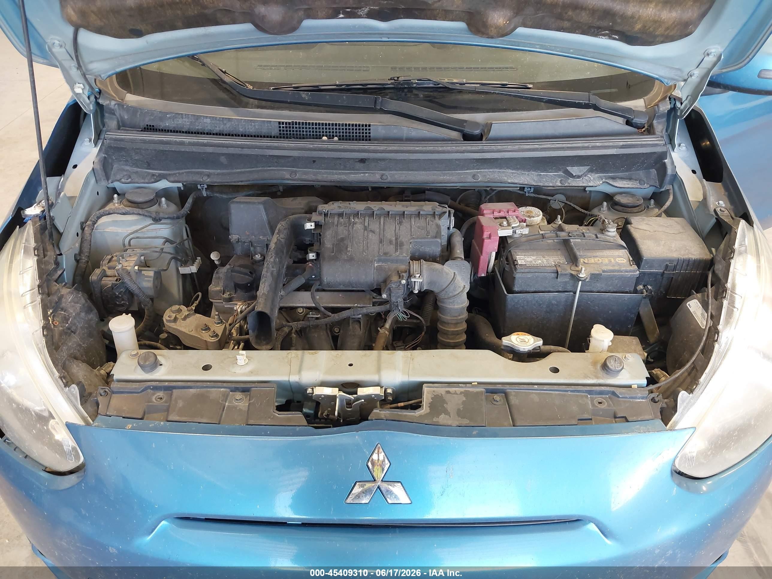 2015 Mitsubishi Mirage Es Blue vin: ML32A4HJ0FH054308