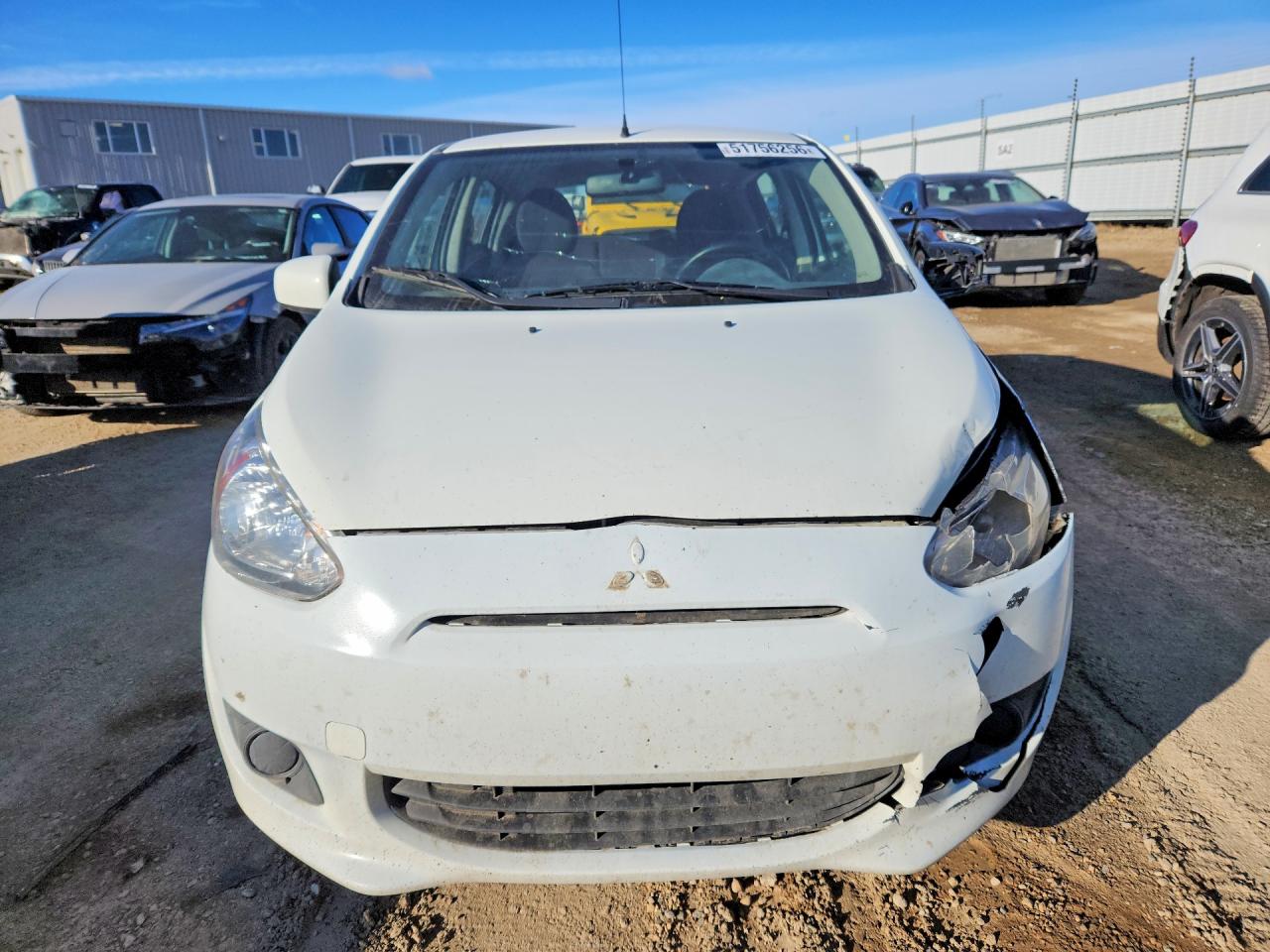 2014 Mitsubishi Mirage Es White vin: ML32A4HJ1EH015452