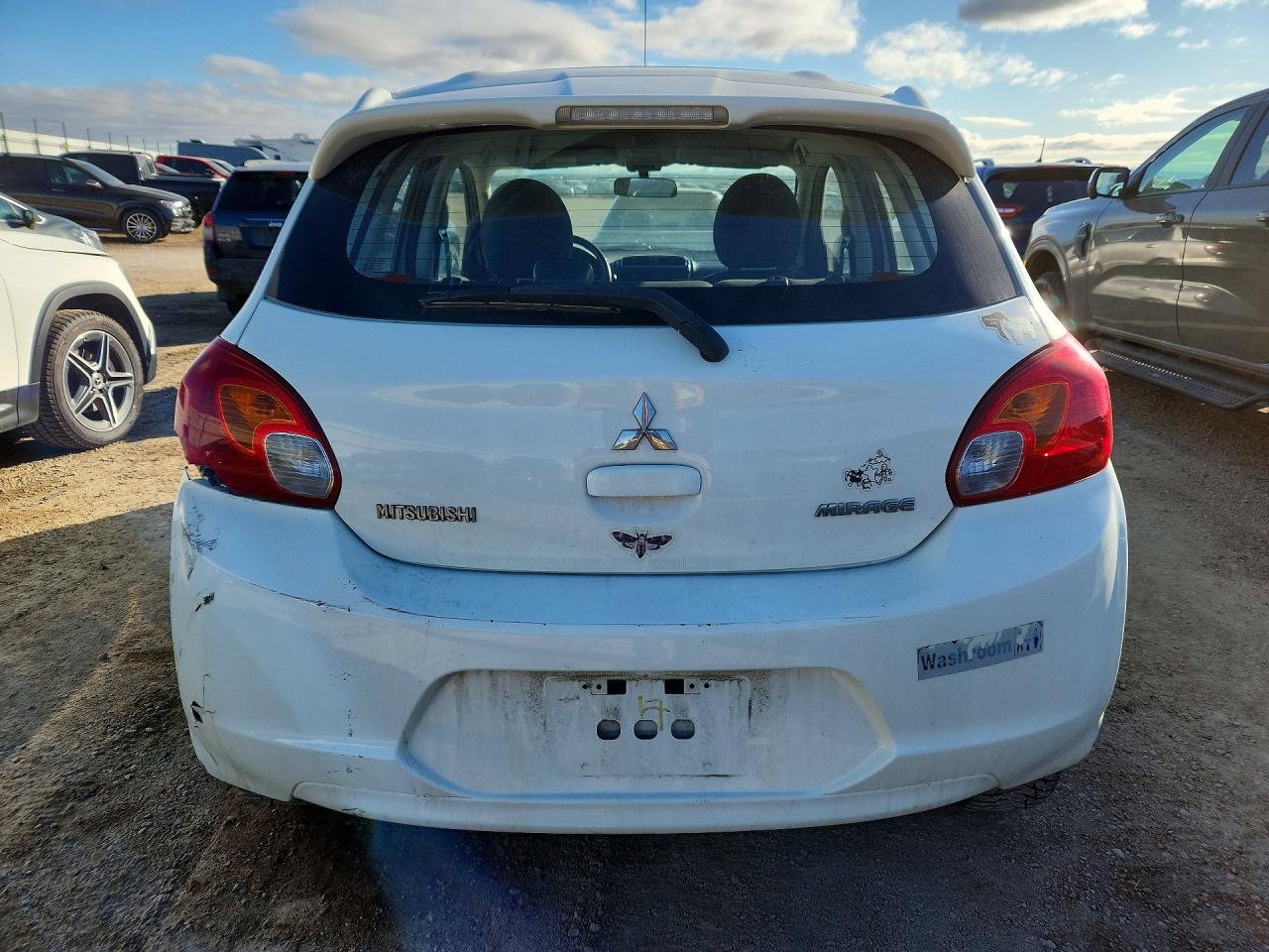 2014 Mitsubishi Mirage Es White vin: ML32A4HJ1EH015452